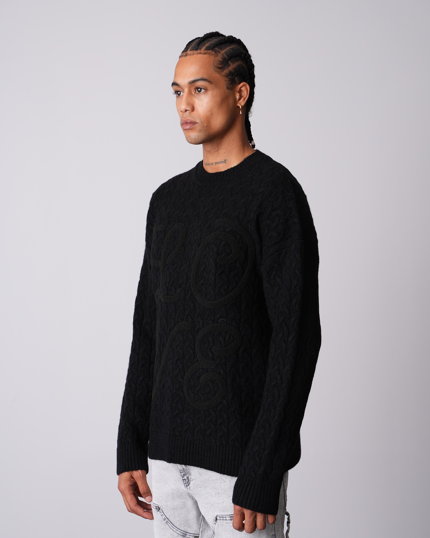 Love Knitted Knitwear Sweater - black