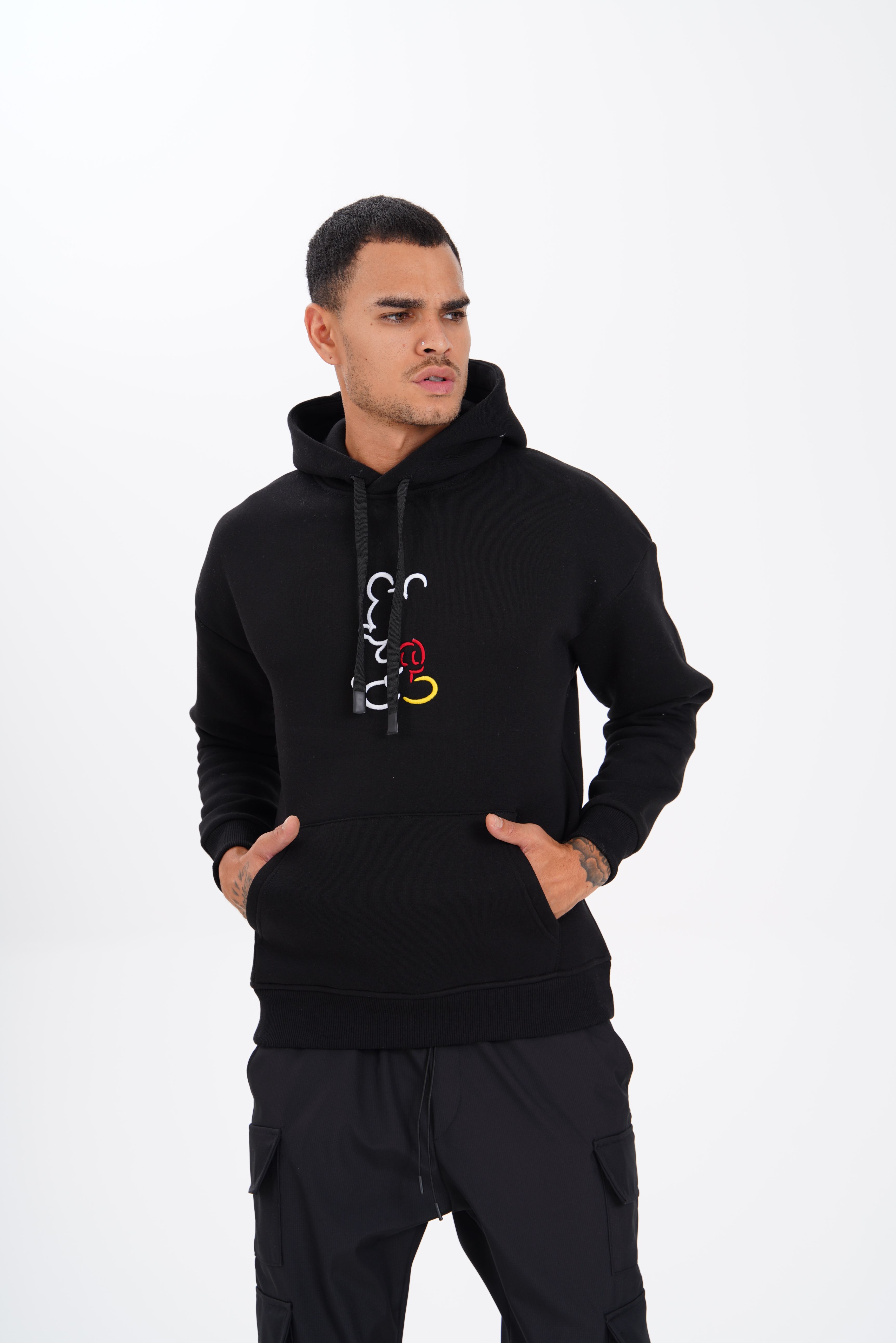 Sudadera con capucha bordada de Mickey