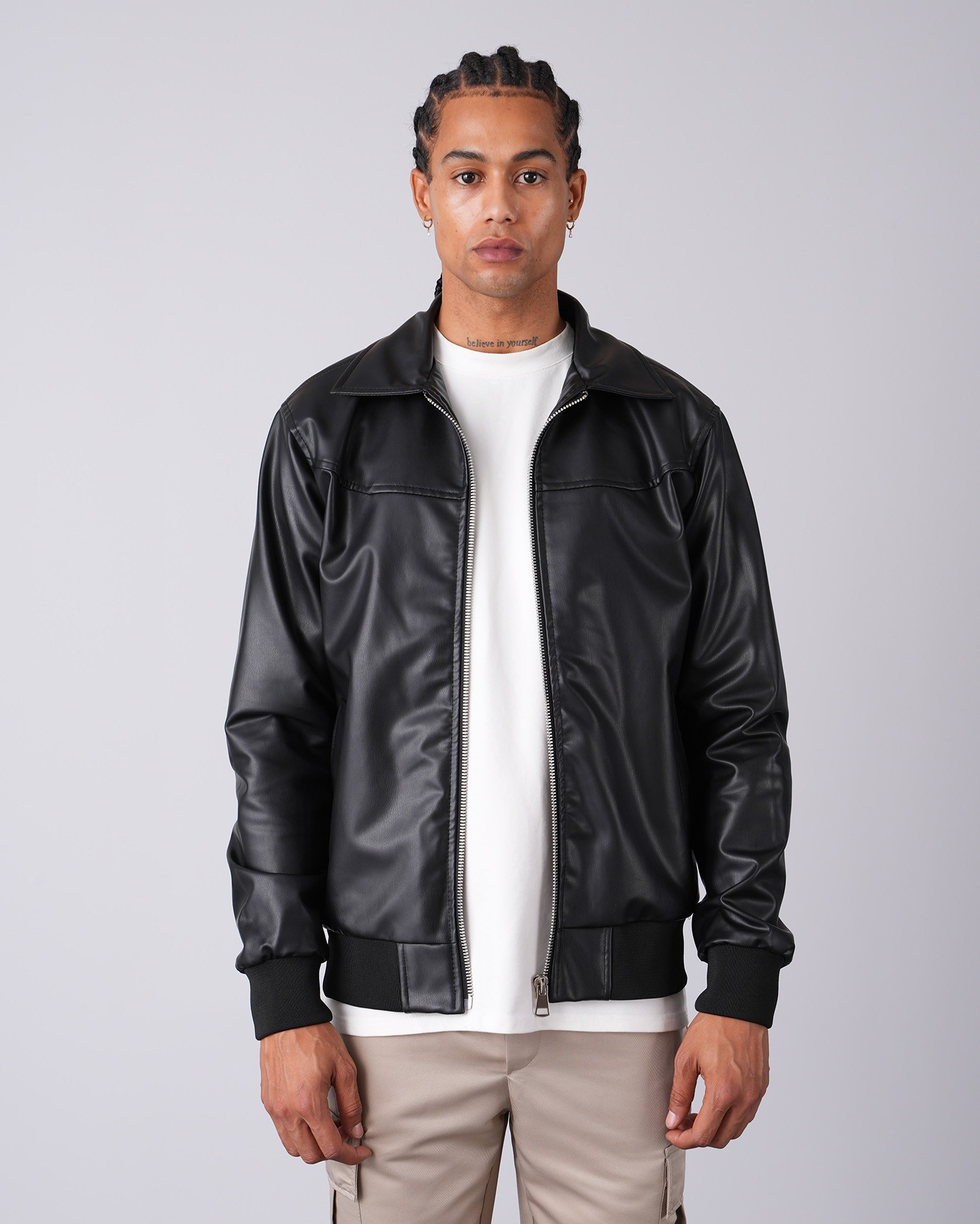 Milano Zippered Leather Jacket