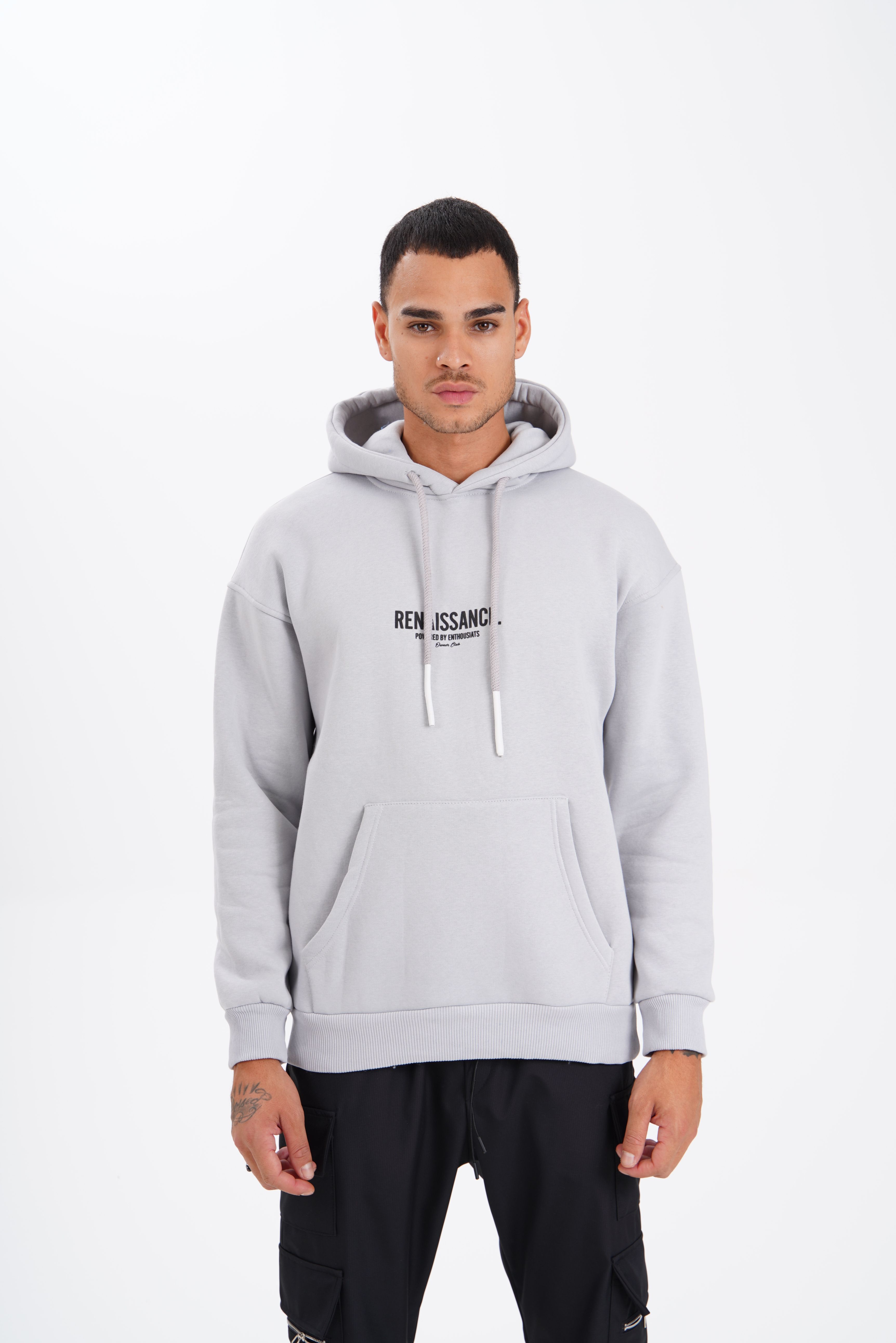 Renaissance Printed Hooded Sweatshirt - gray