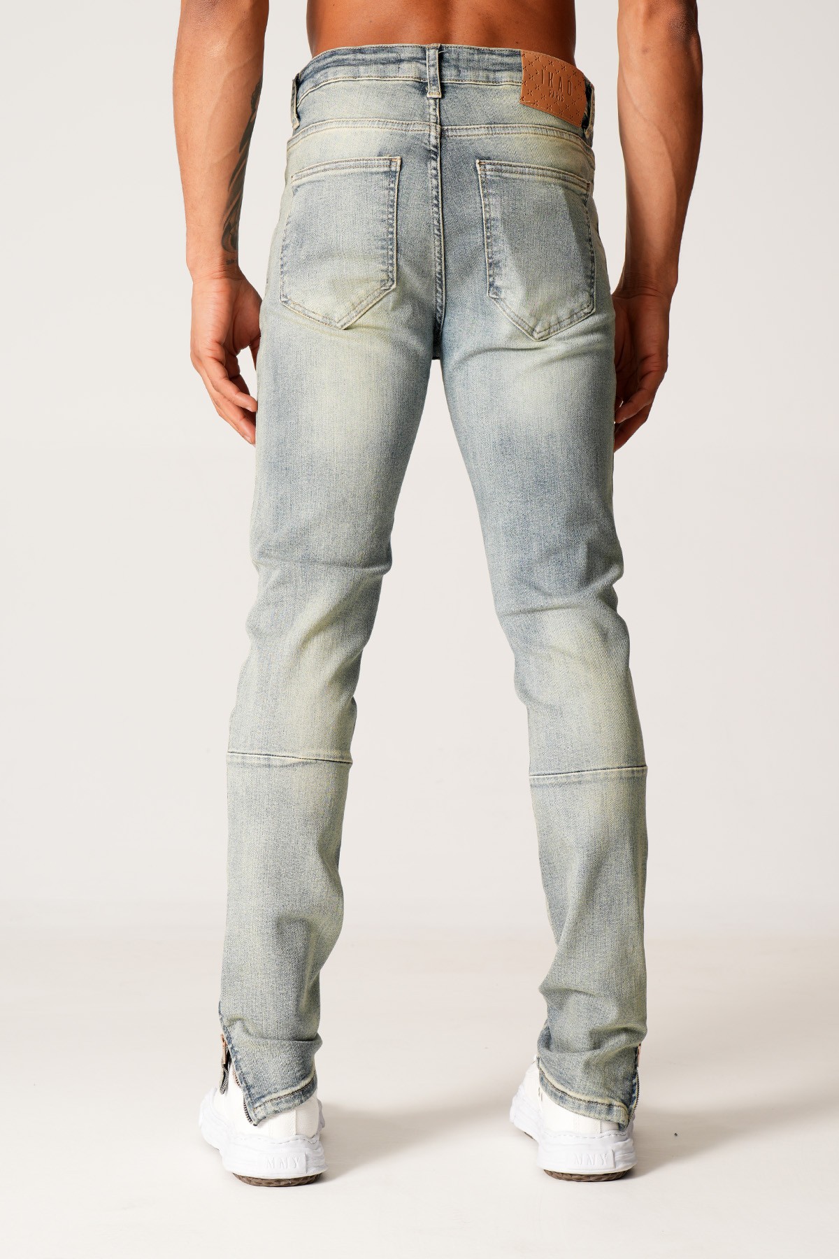 Slim Fit Zipped Kot Pantolon