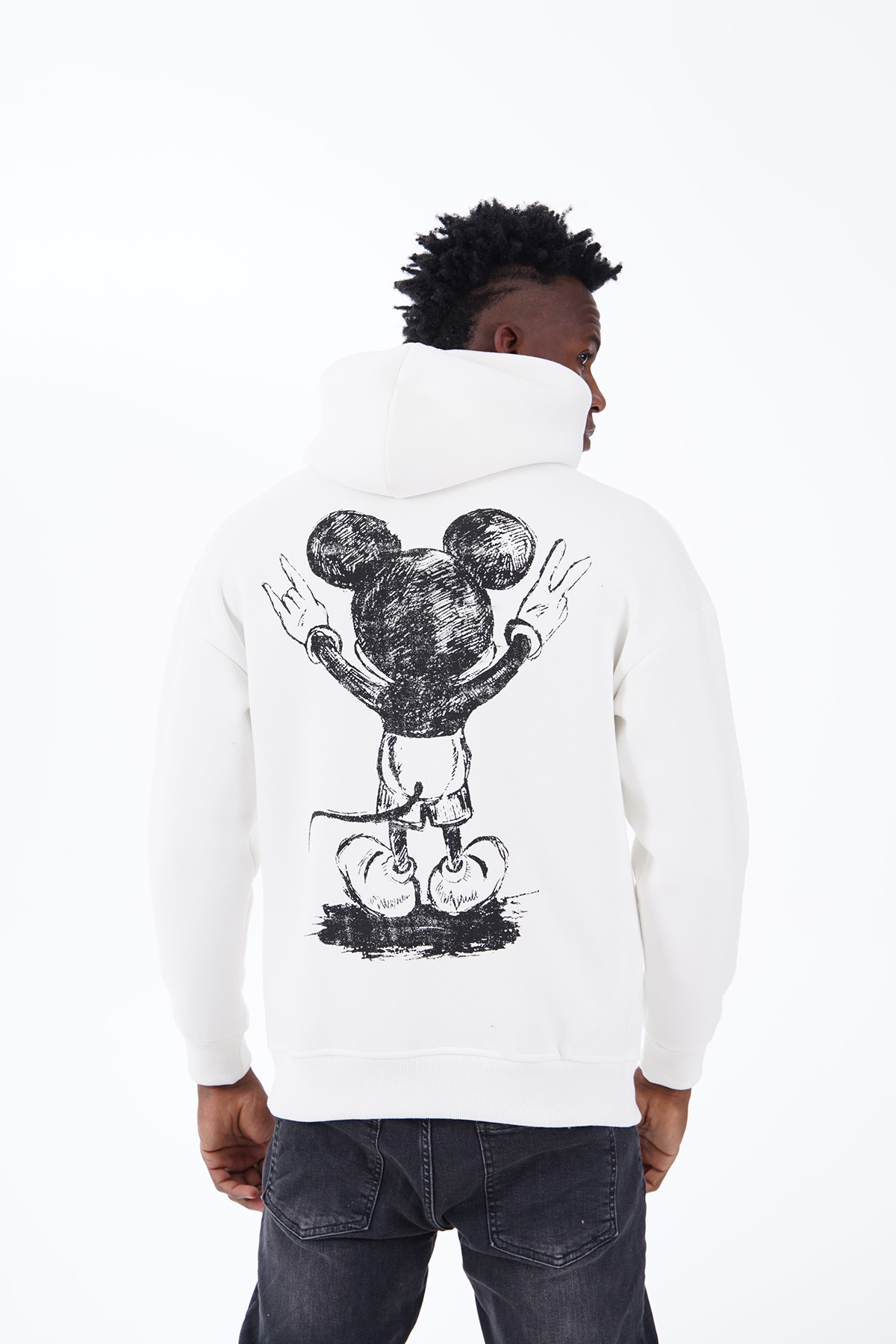 Usual Suspect Printed Hooded Sweatshirt - White