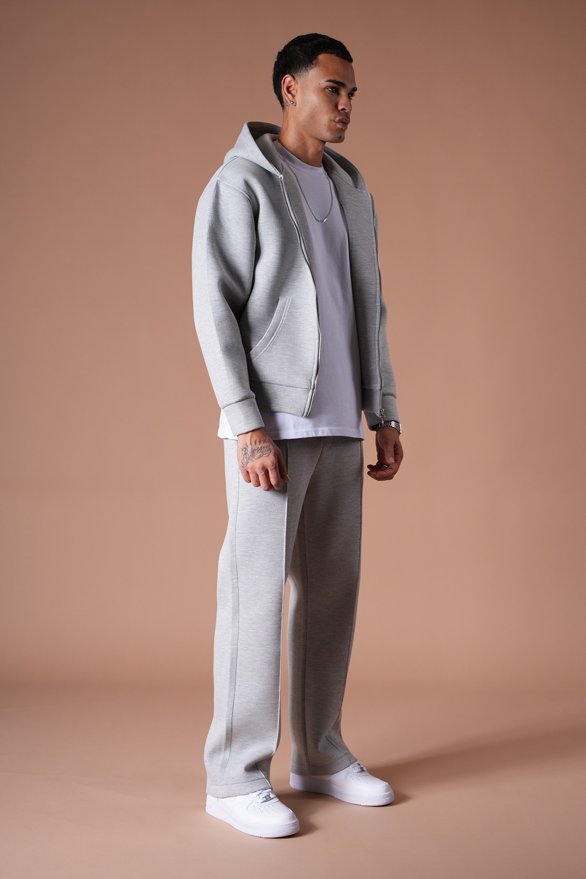 Fermuarlı Sweat Pantolon İkili Takım