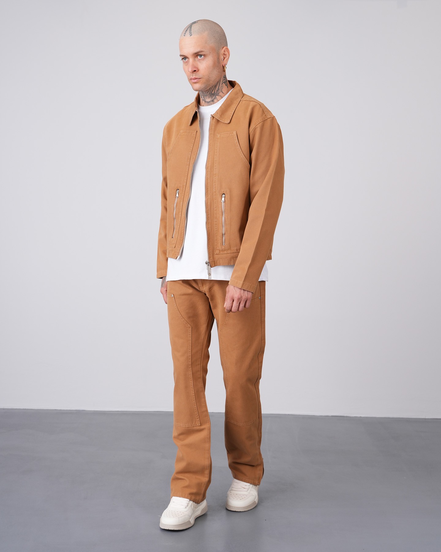 Regular Fit Jacket Trousers Set - Mustard