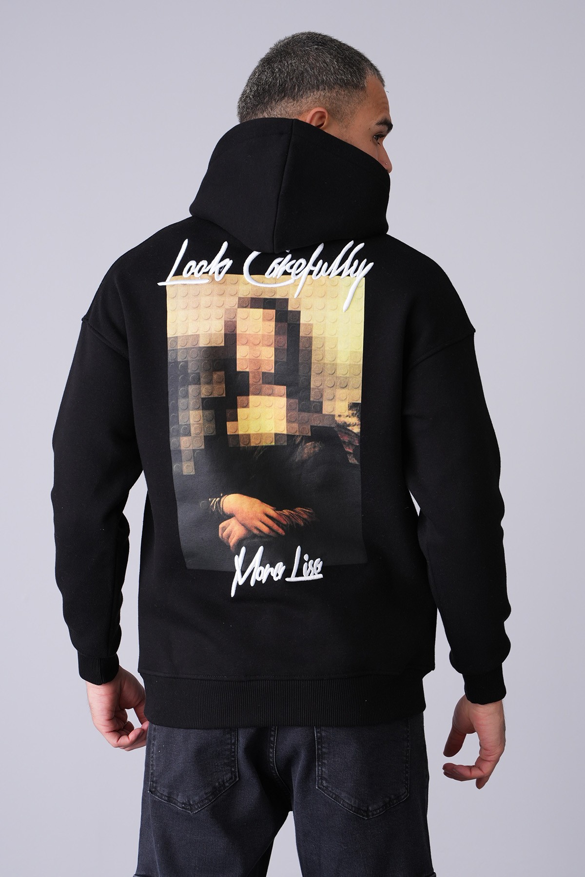 Mona Lisa Hooded Sweatshirt - black