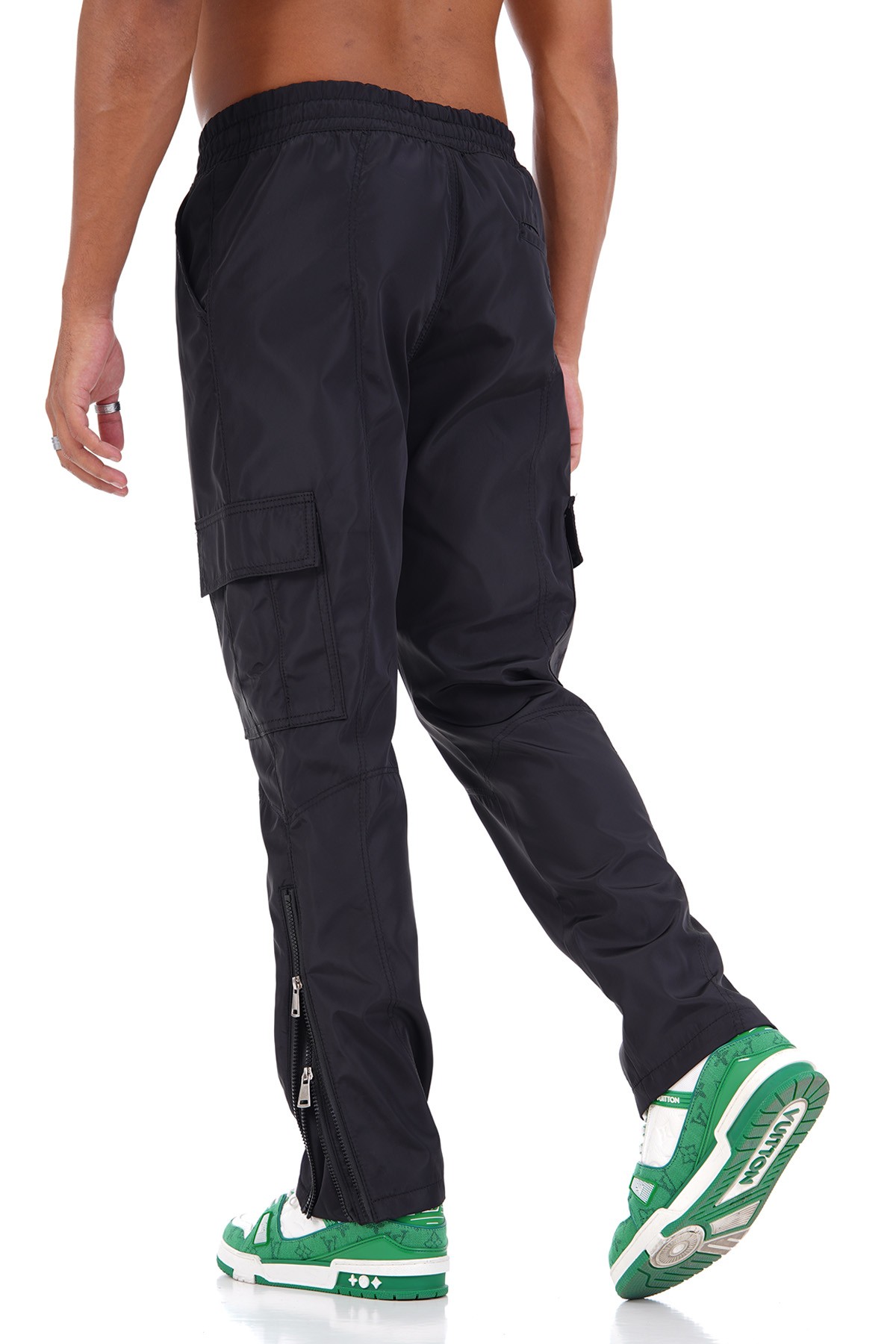 Cargo Trousers with Double Zipper Detail on the Leg
