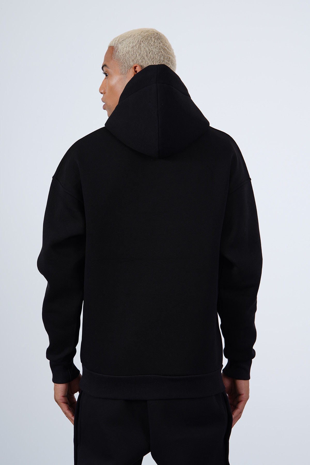 Designer Paris Baskılı Kapüşonlu Sweatshirt