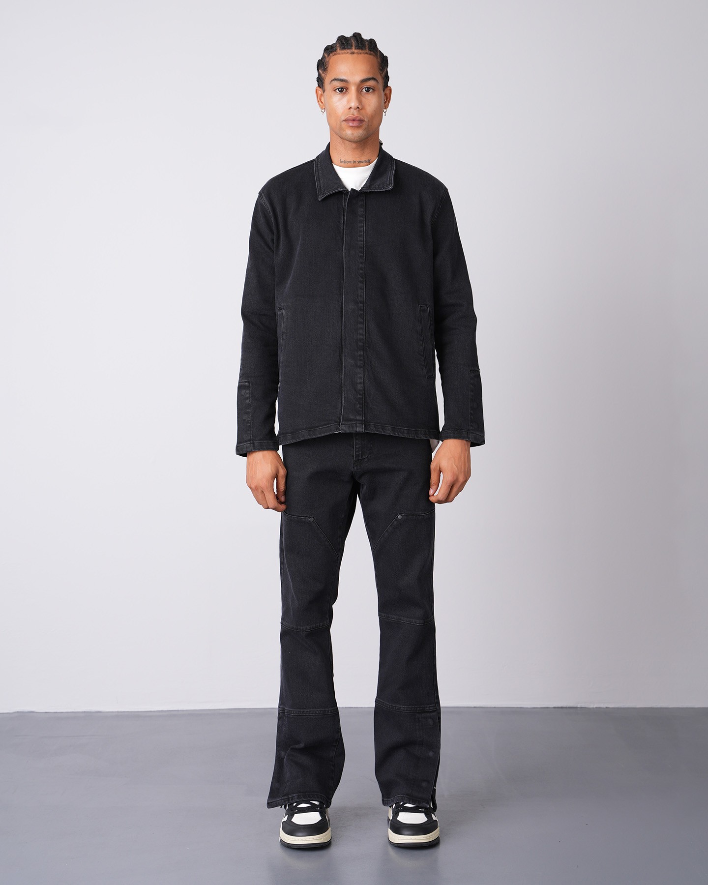 Regular Fit Jacket Trousers Set - black