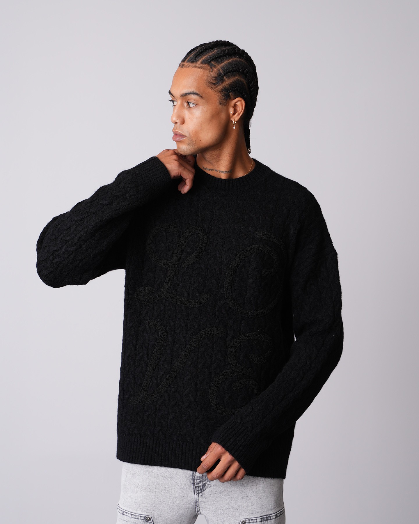 Love Knitted Knitwear Sweater - black