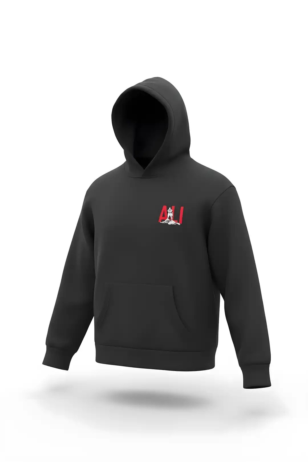 Muhammed Ali Kapüşonlu Sweatshirt - Siyah
