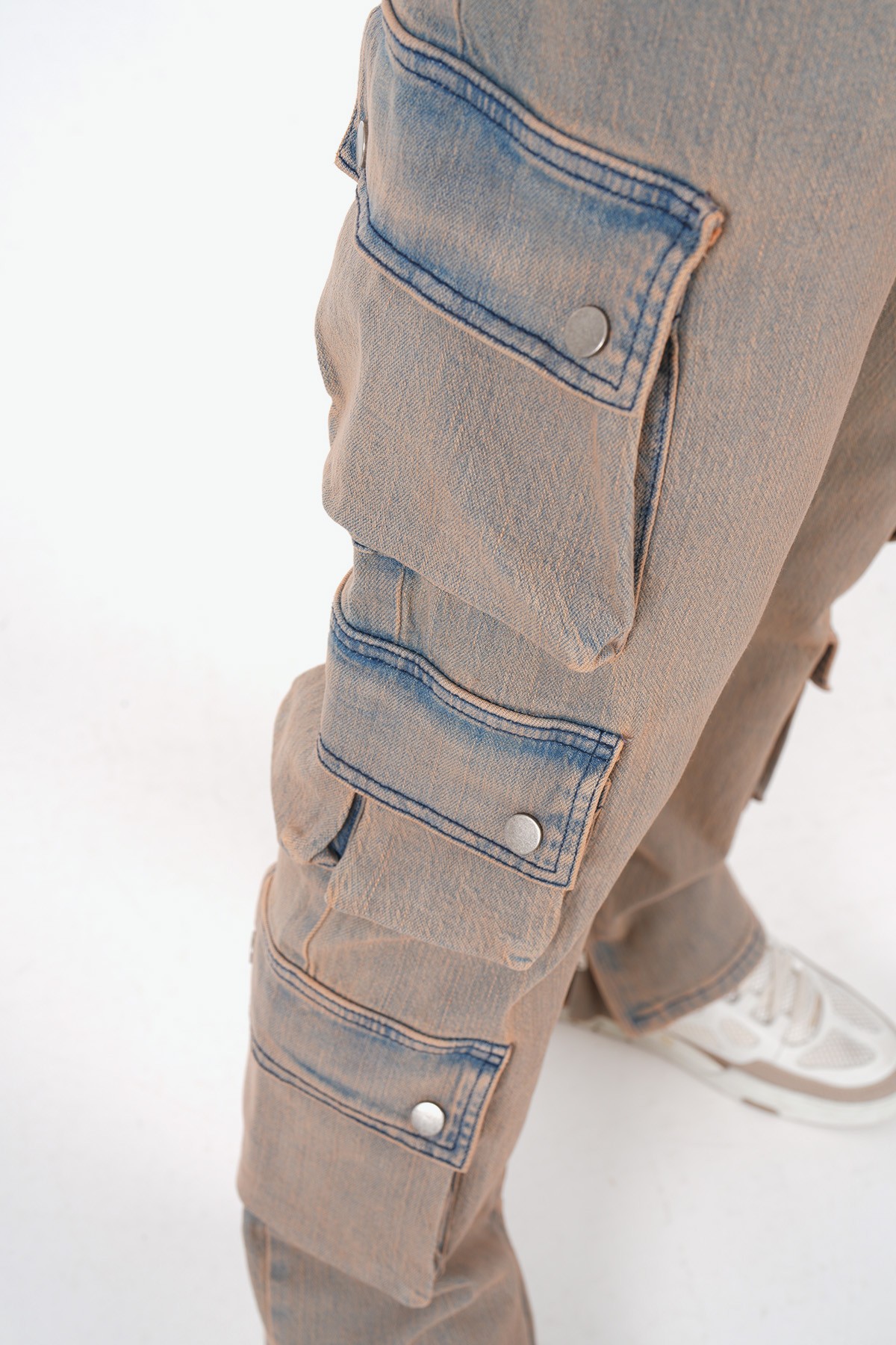 Regular Fit Zipped Cargo Jean