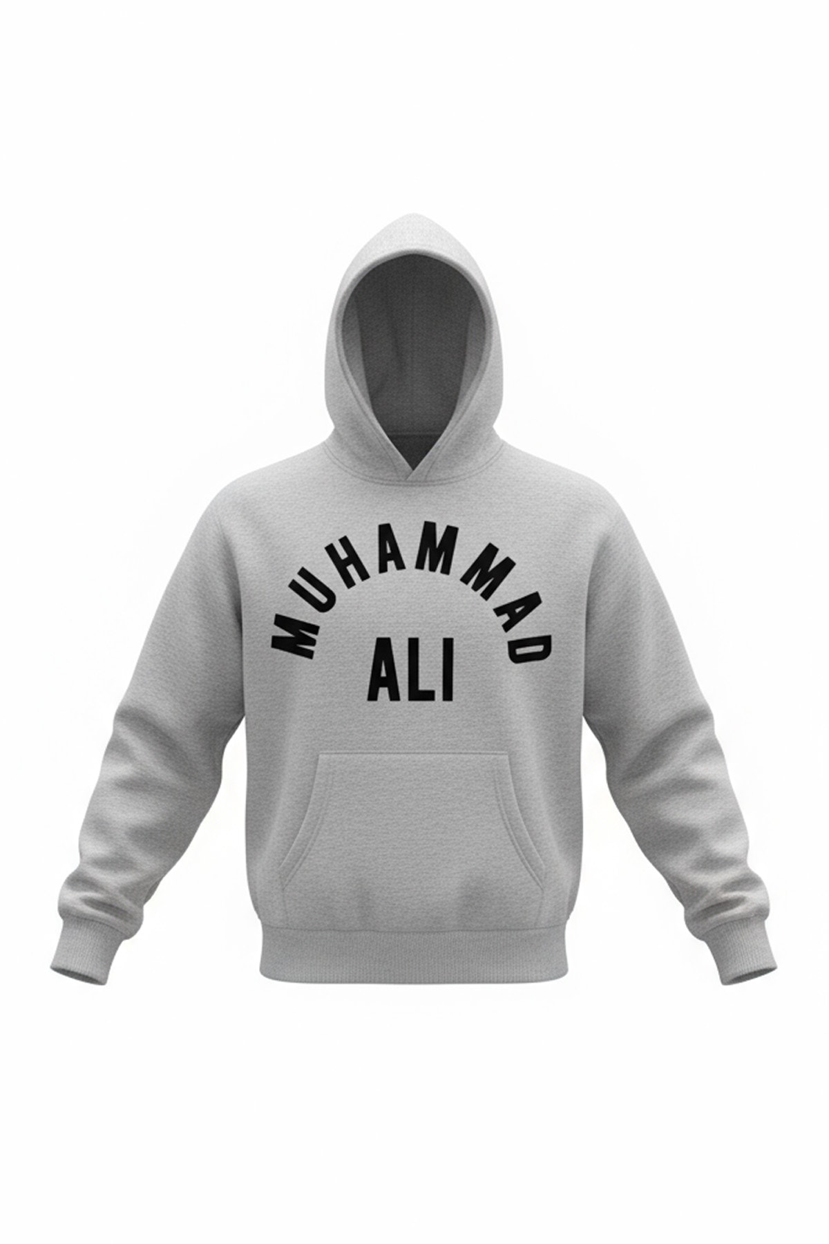 Muhammed Ali Kapüşonlu Sweatshirt - Gri