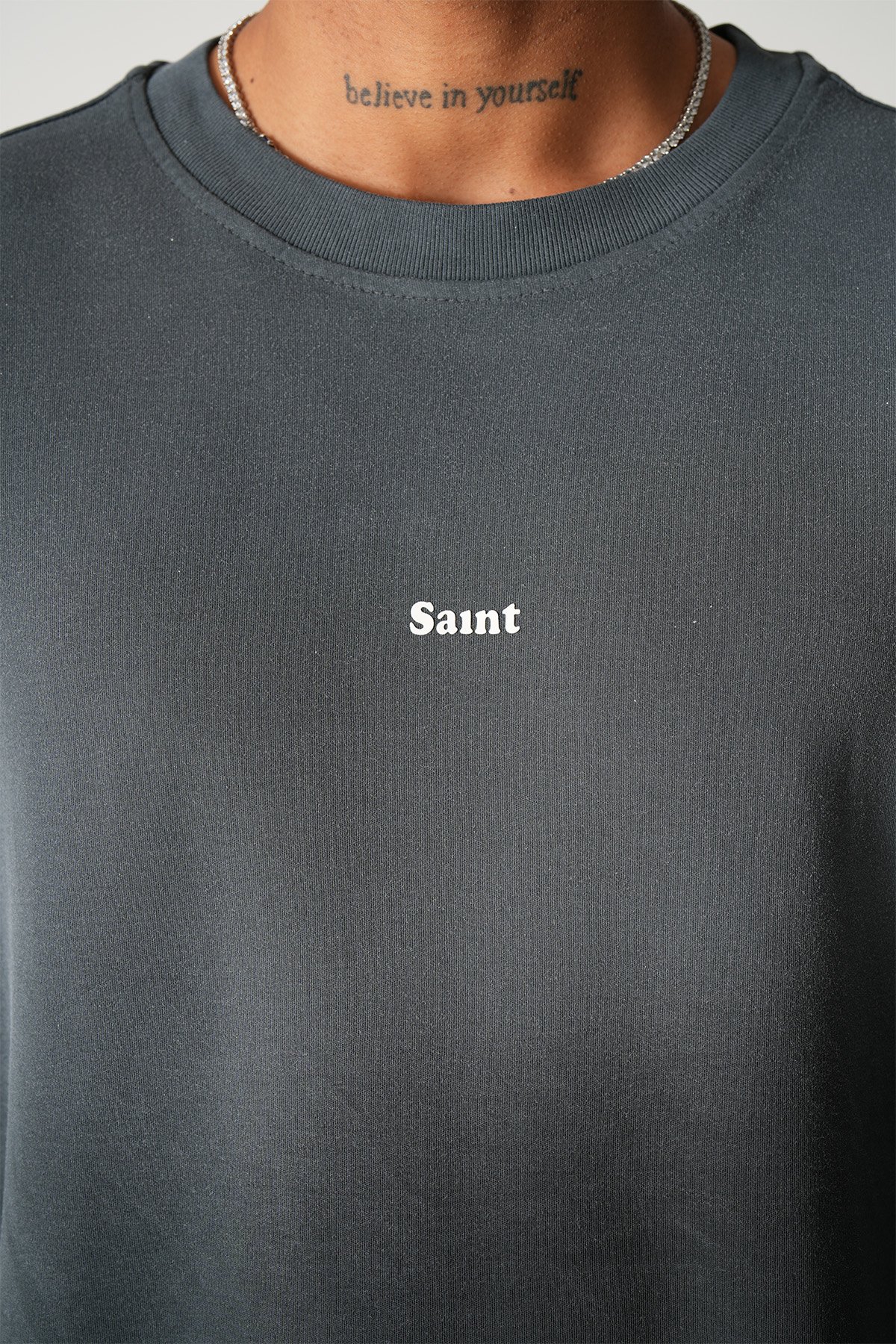 Saint Baskılı Oversize Tişört