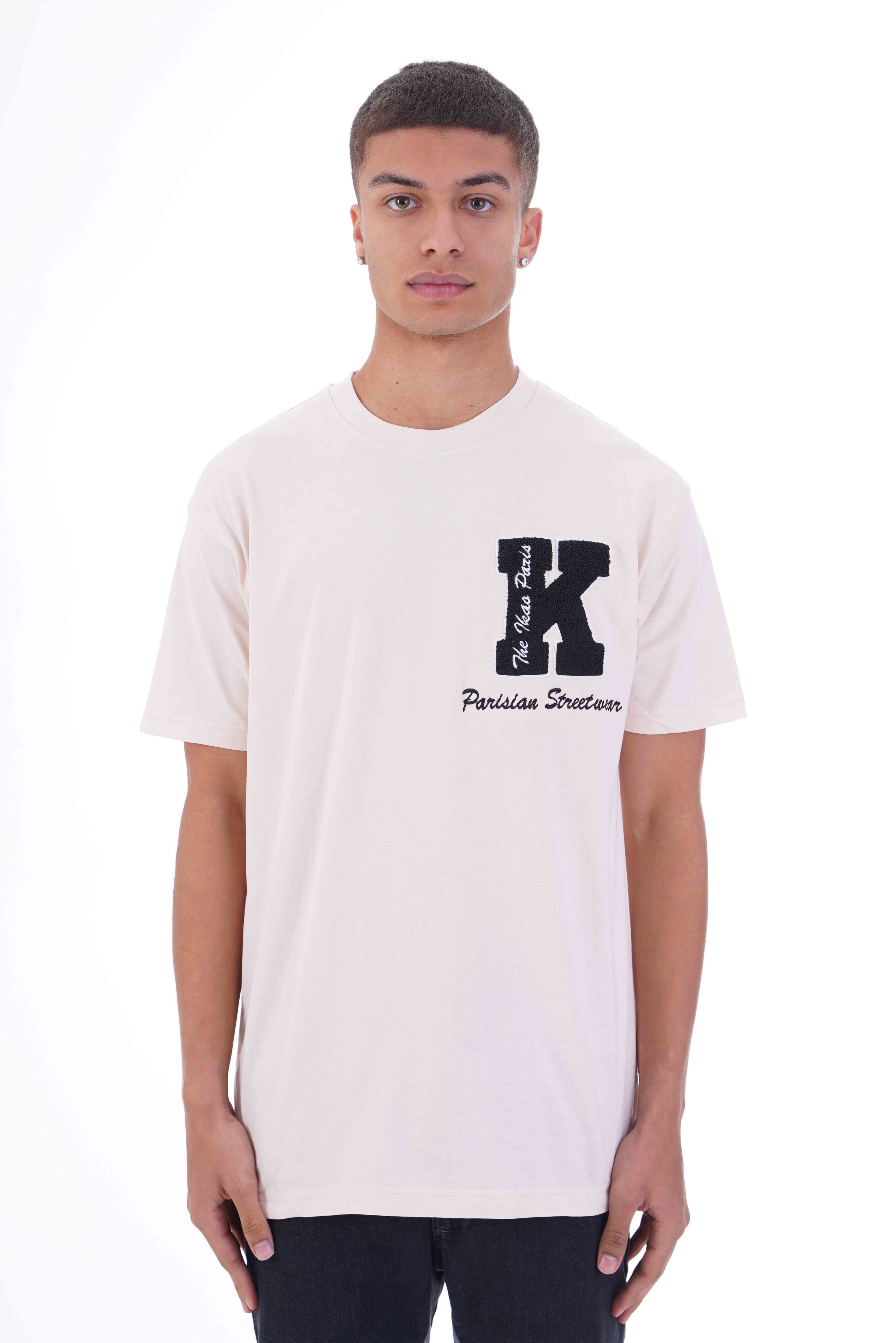 K Nakışlı Parisian Streetwear T-Shirt