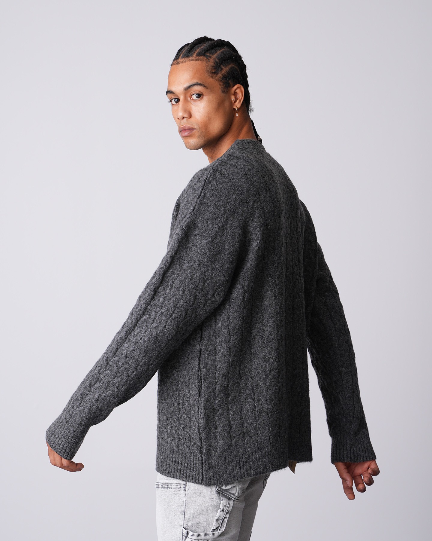 Love Knitted Knitwear Sweater - anthracite