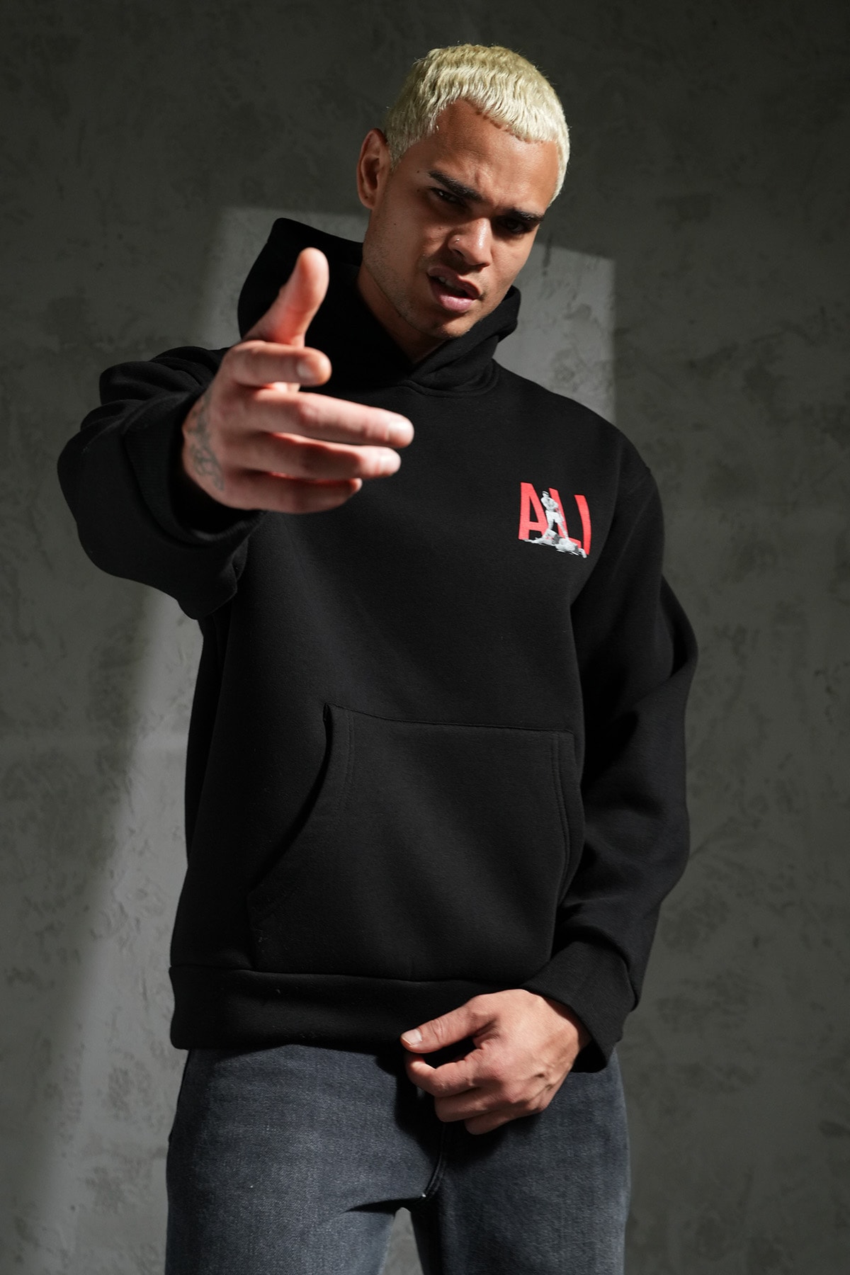 Muhammed Ali Kapüşonlu Sweatshirt