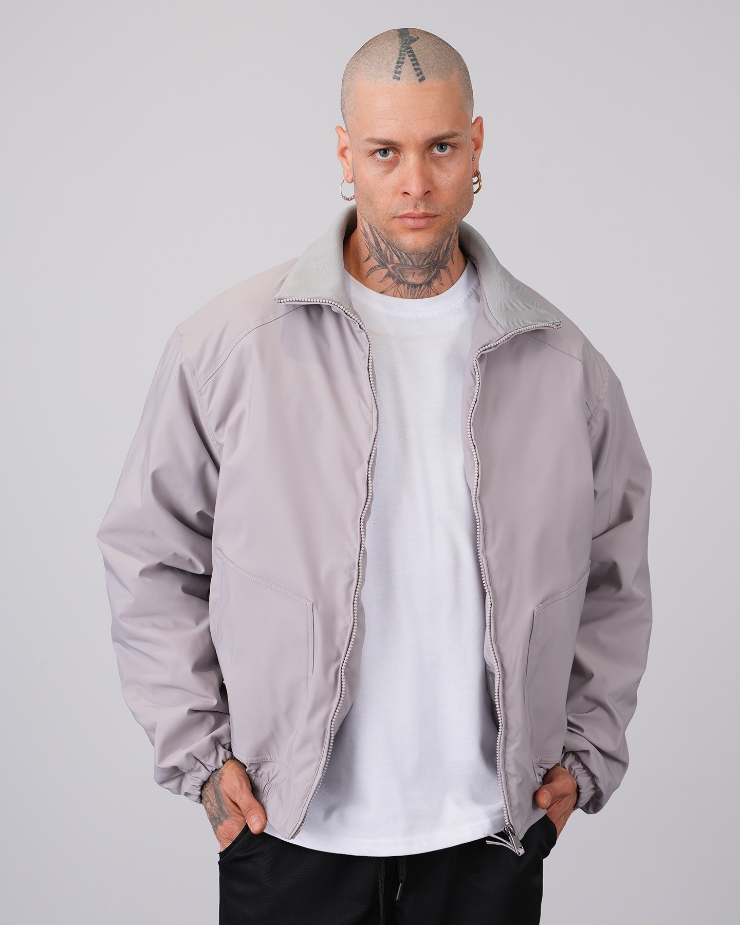 Eiffel Regular Fit Bomber Coat - gray