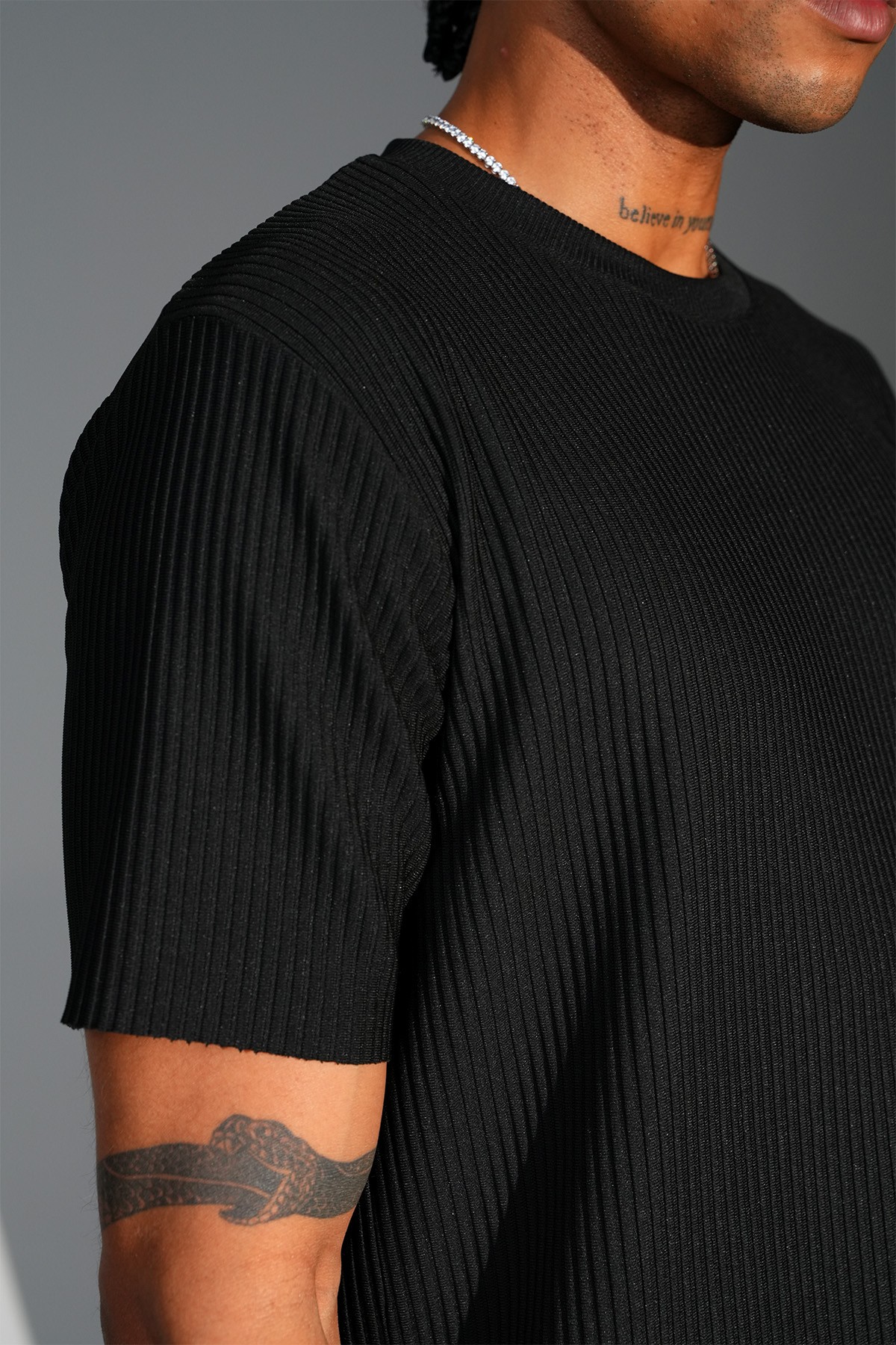 Fitilli Basic Tişört Pantolon Takım