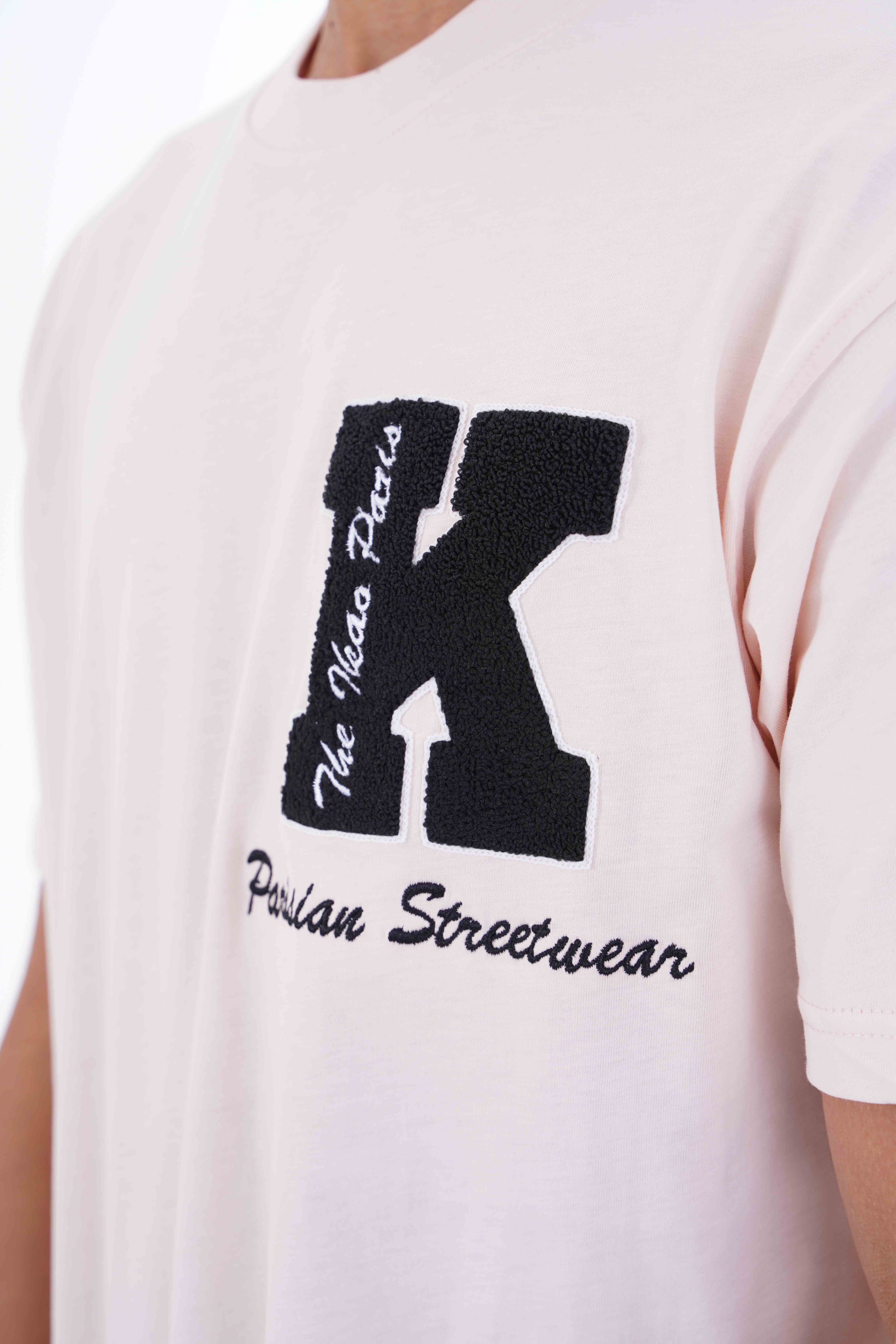 K Nakışlı Parisian Streetwear T-Shirt