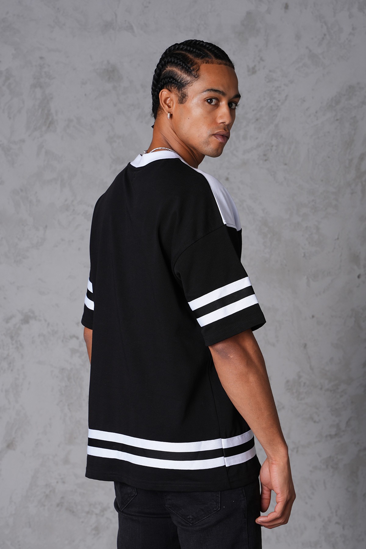 66 Baskılı Oversize Tişört