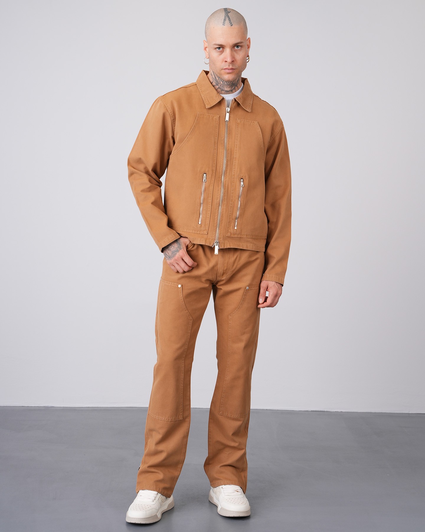 Regular Fit Jacket Trousers Set - Mustard