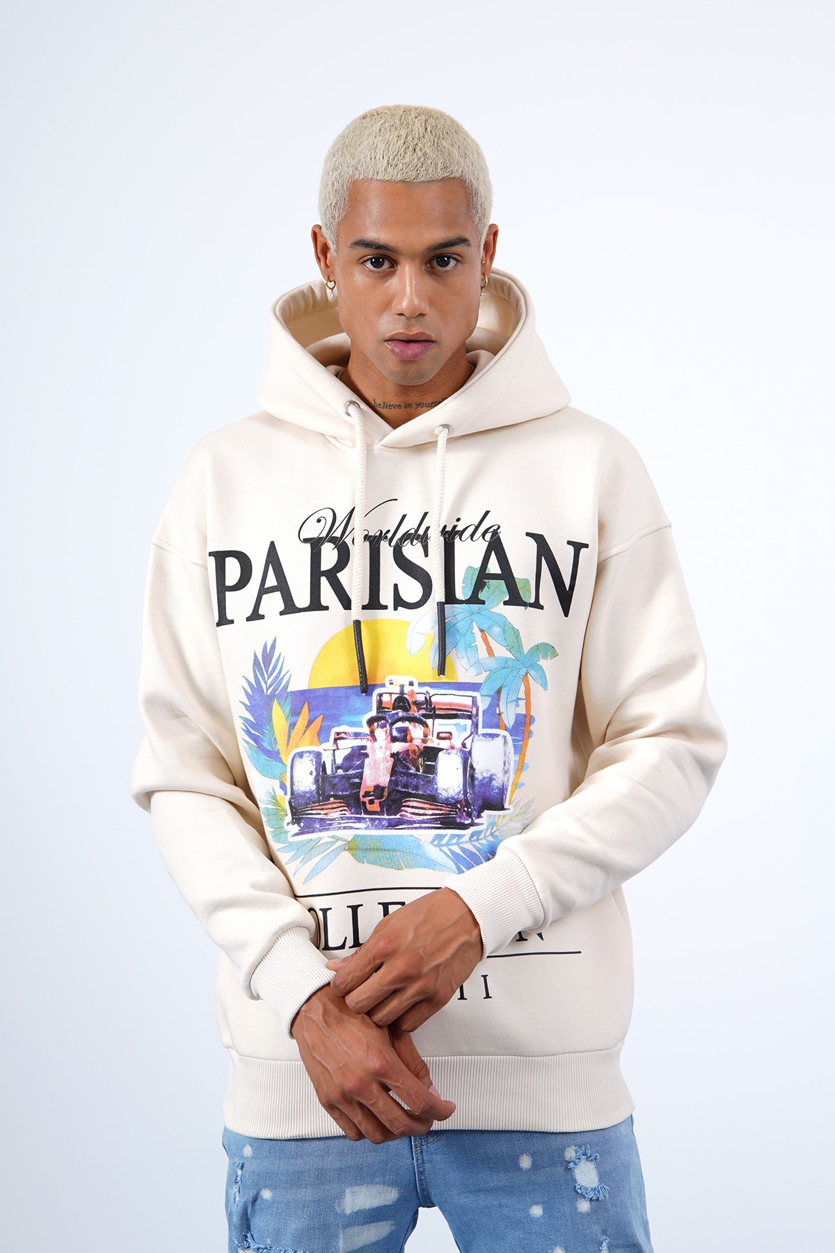 Sweat à capuche imprimé Parissian