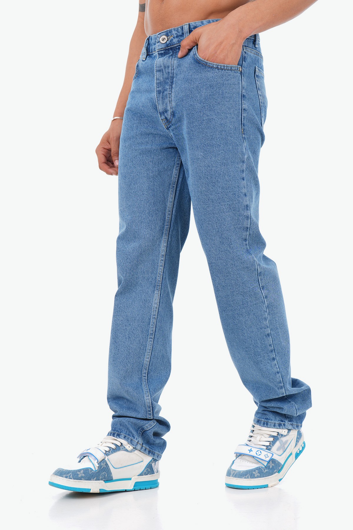 Basic Baggy Fit Kot Pantolon