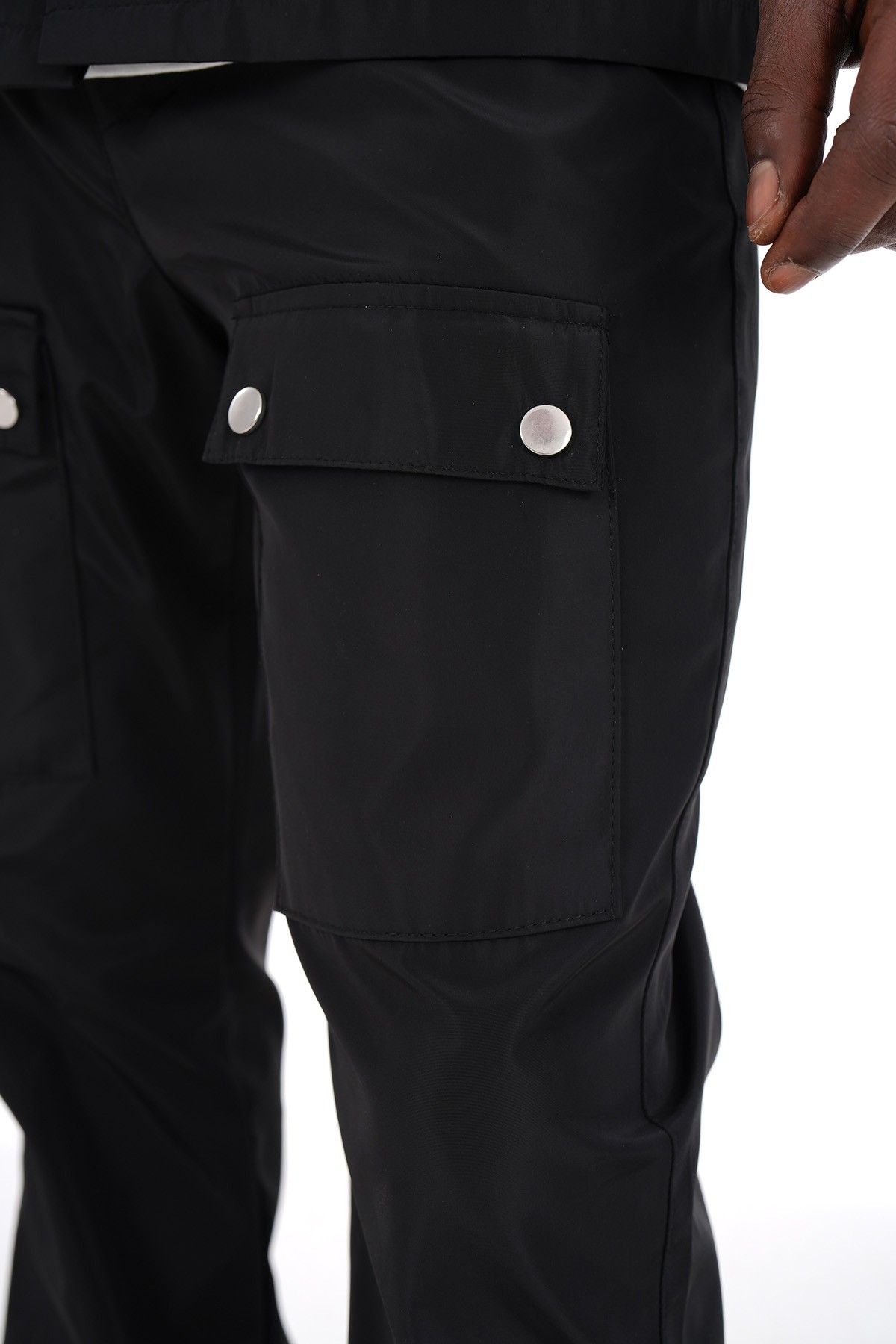 Snap Fastener Short Sleeve Shirt and Trousers Set