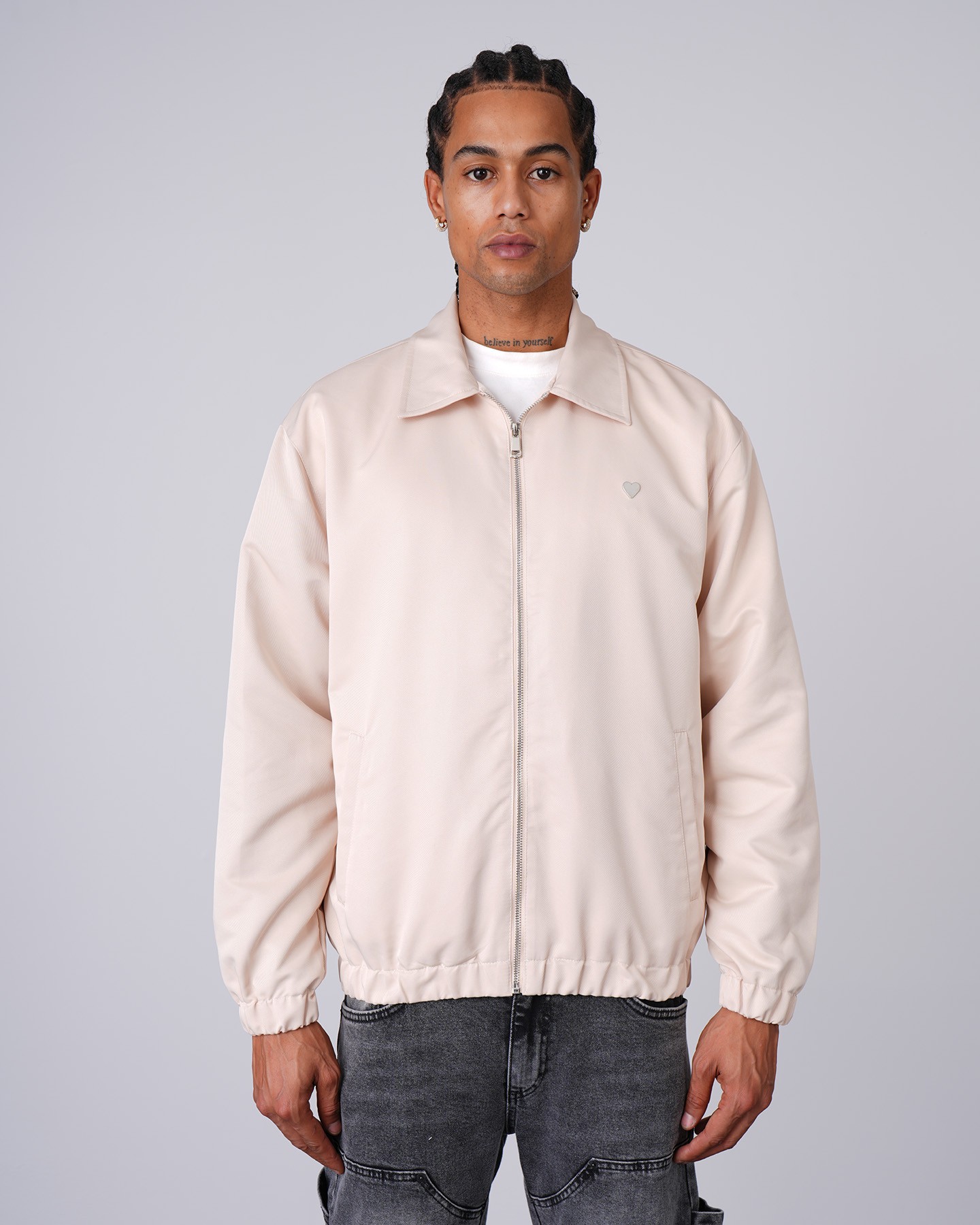 London Zipper Jacket - Beige