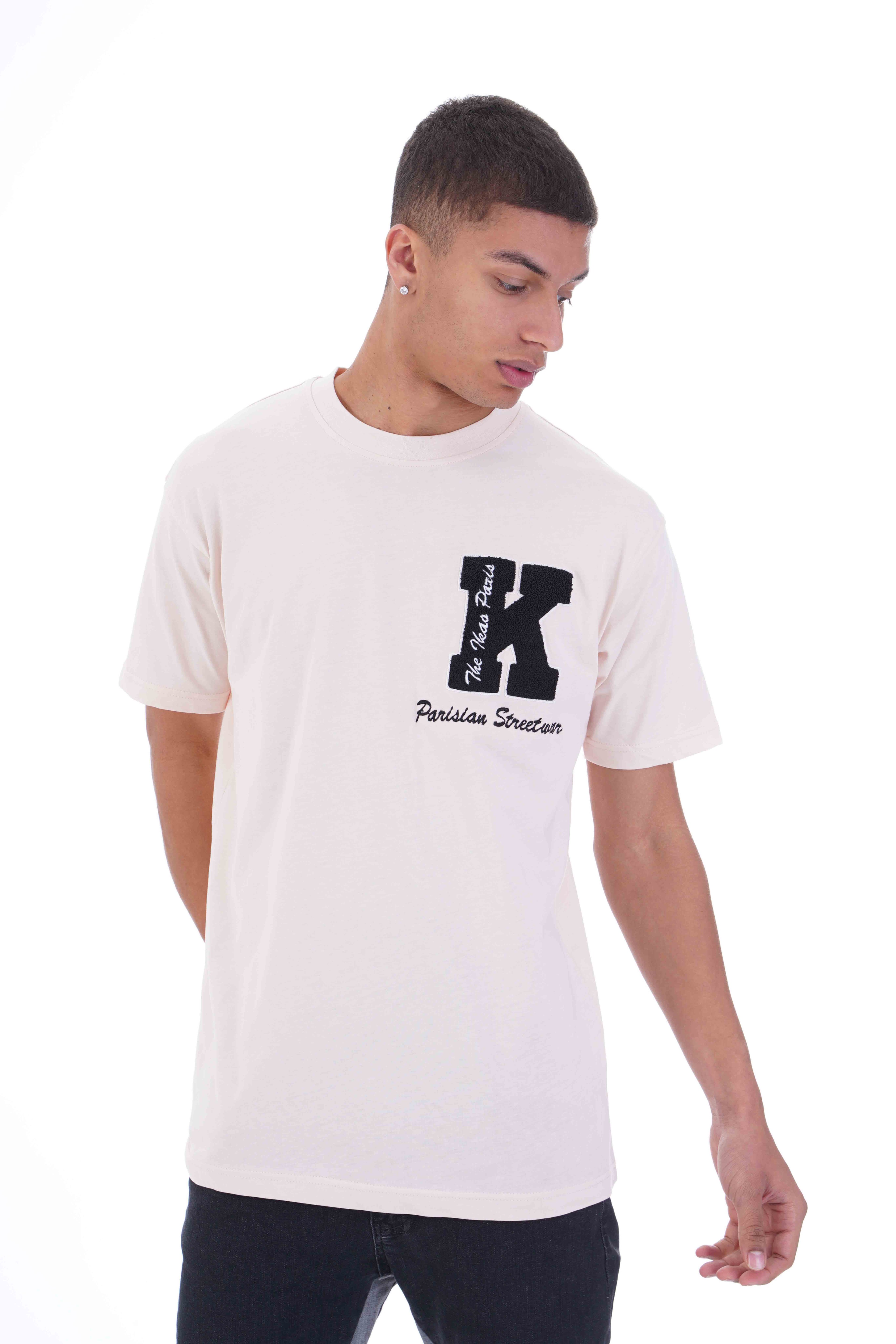 K Nakışlı Parisian Streetwear T-Shirt