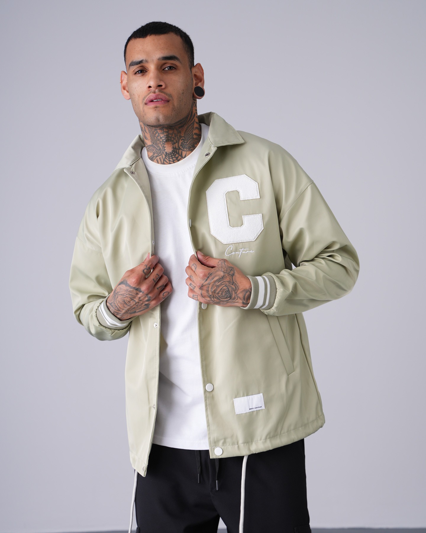 C Embroidered College Jacket - Cagla