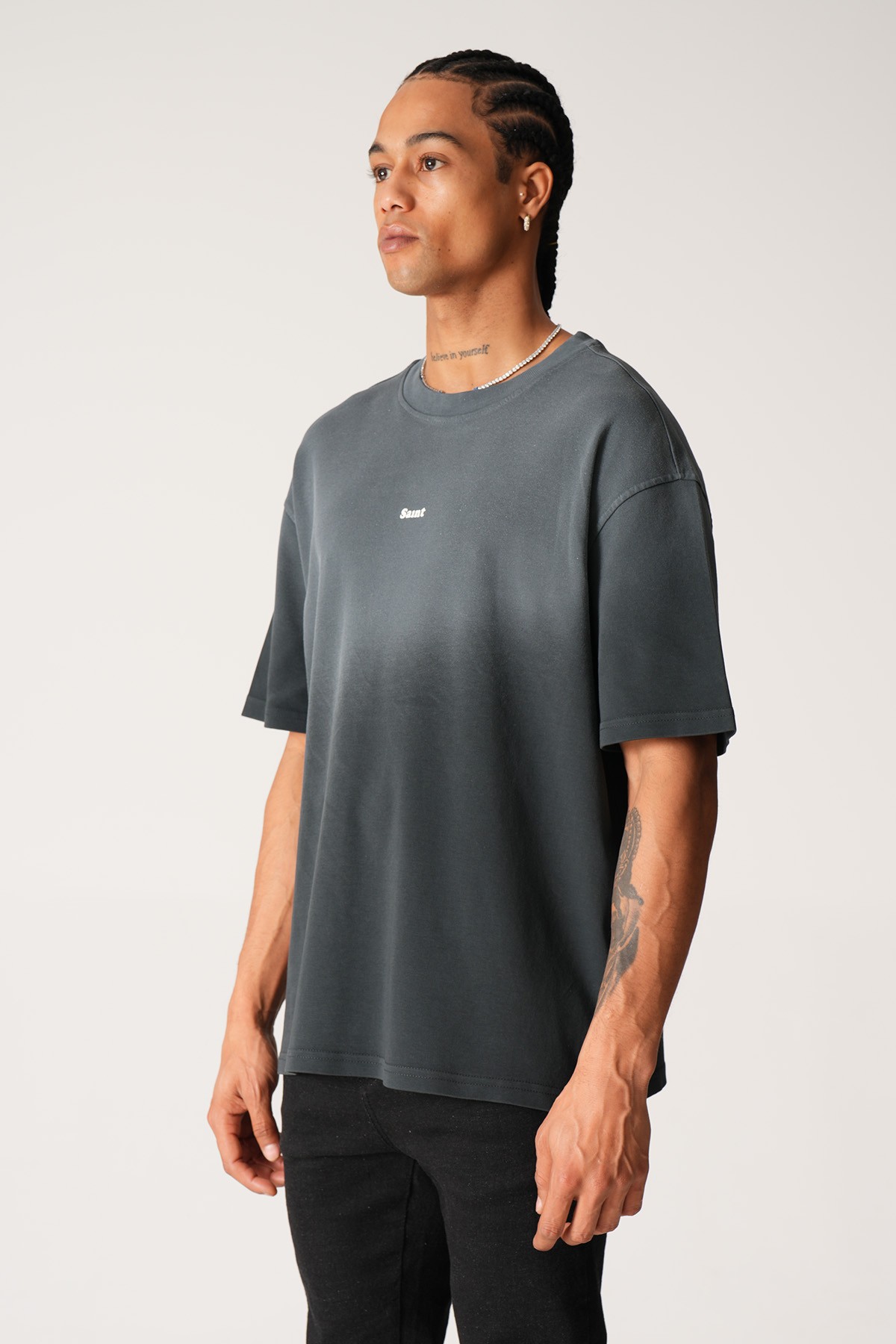 Saint Baskılı Oversize Tişört