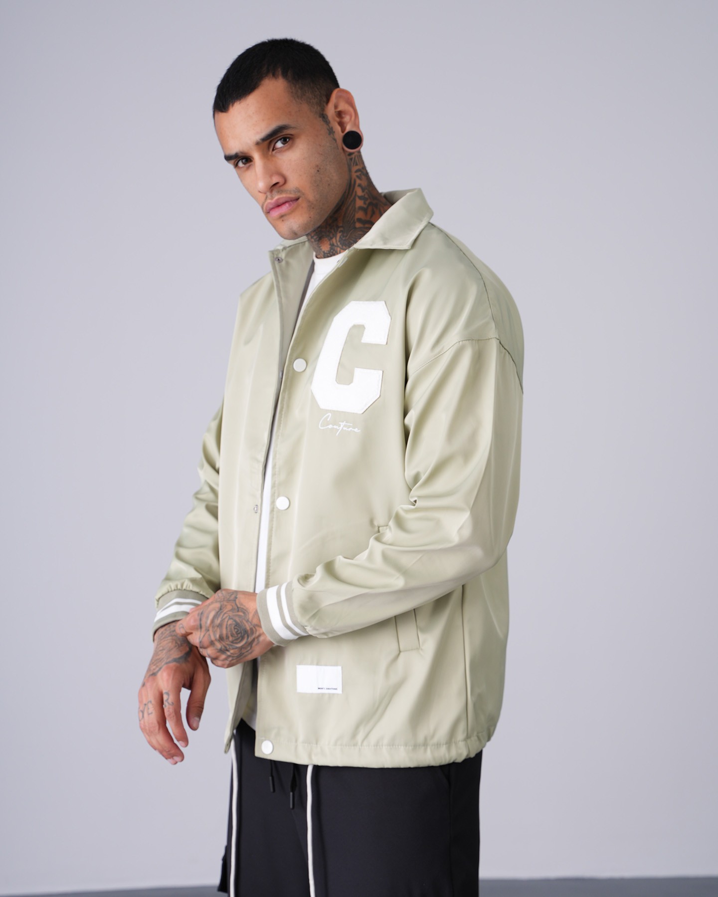 C Embroidered College Jacket - Cagla