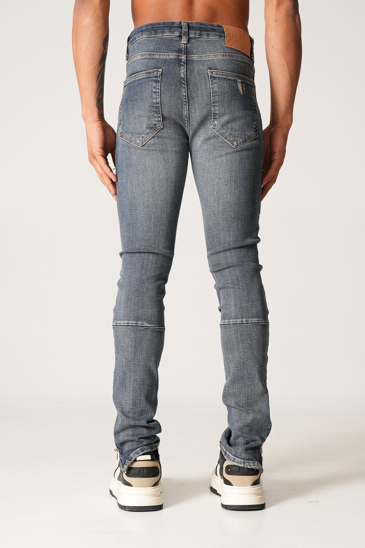 Slim Fit Zipped Kot Pantolon