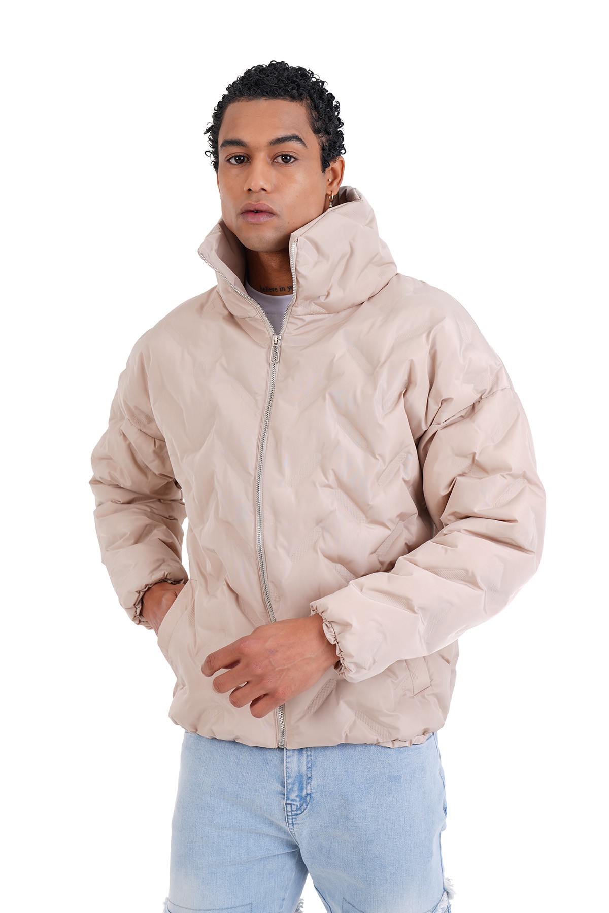 Stand Collar Puffer Jacket