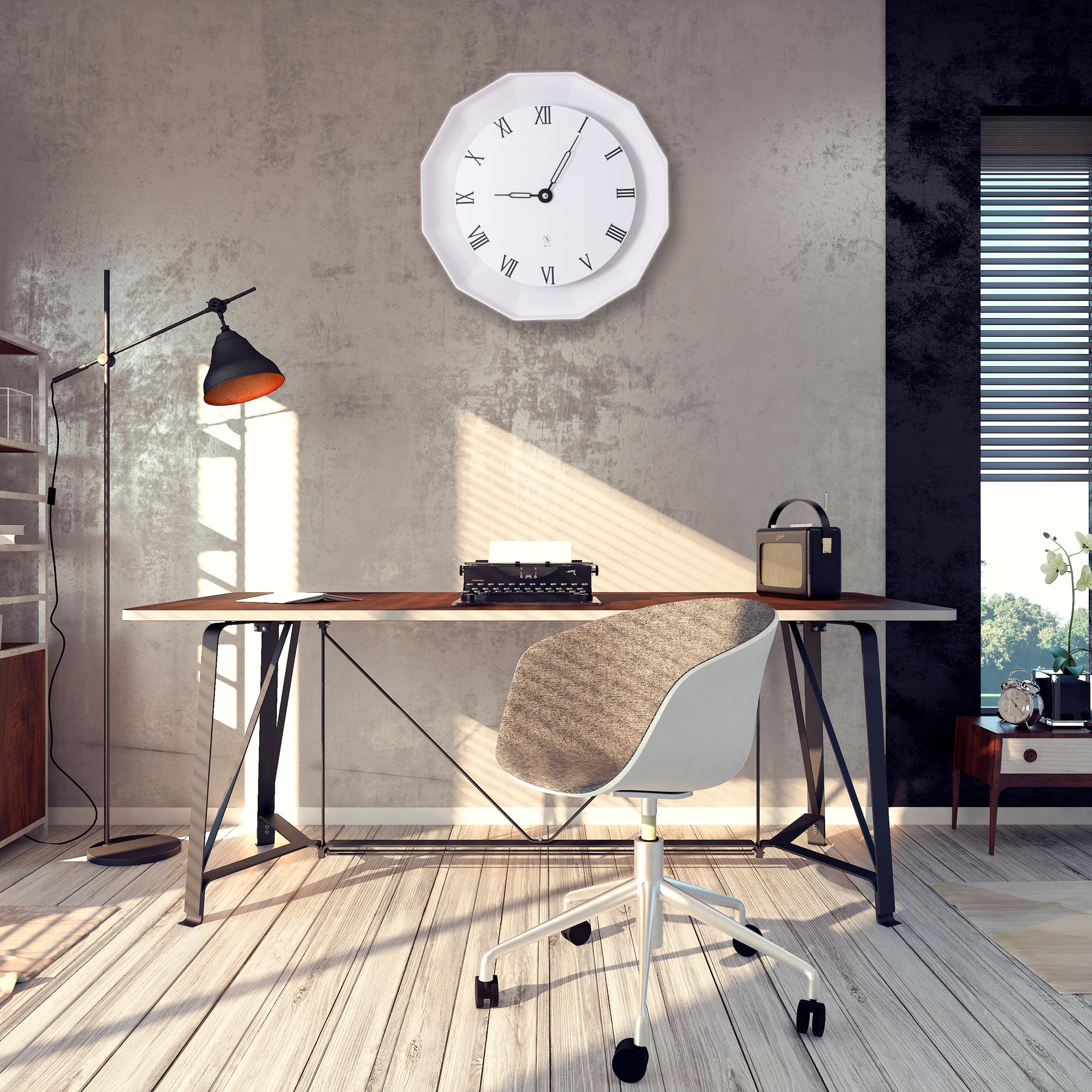 SY Time Bergama 70 CM Duvar Saati Patentli Manyetik Kadran Sistemi, Ayarlanabilir Kollar, Fiberglas ve Alüminyum Tasarım