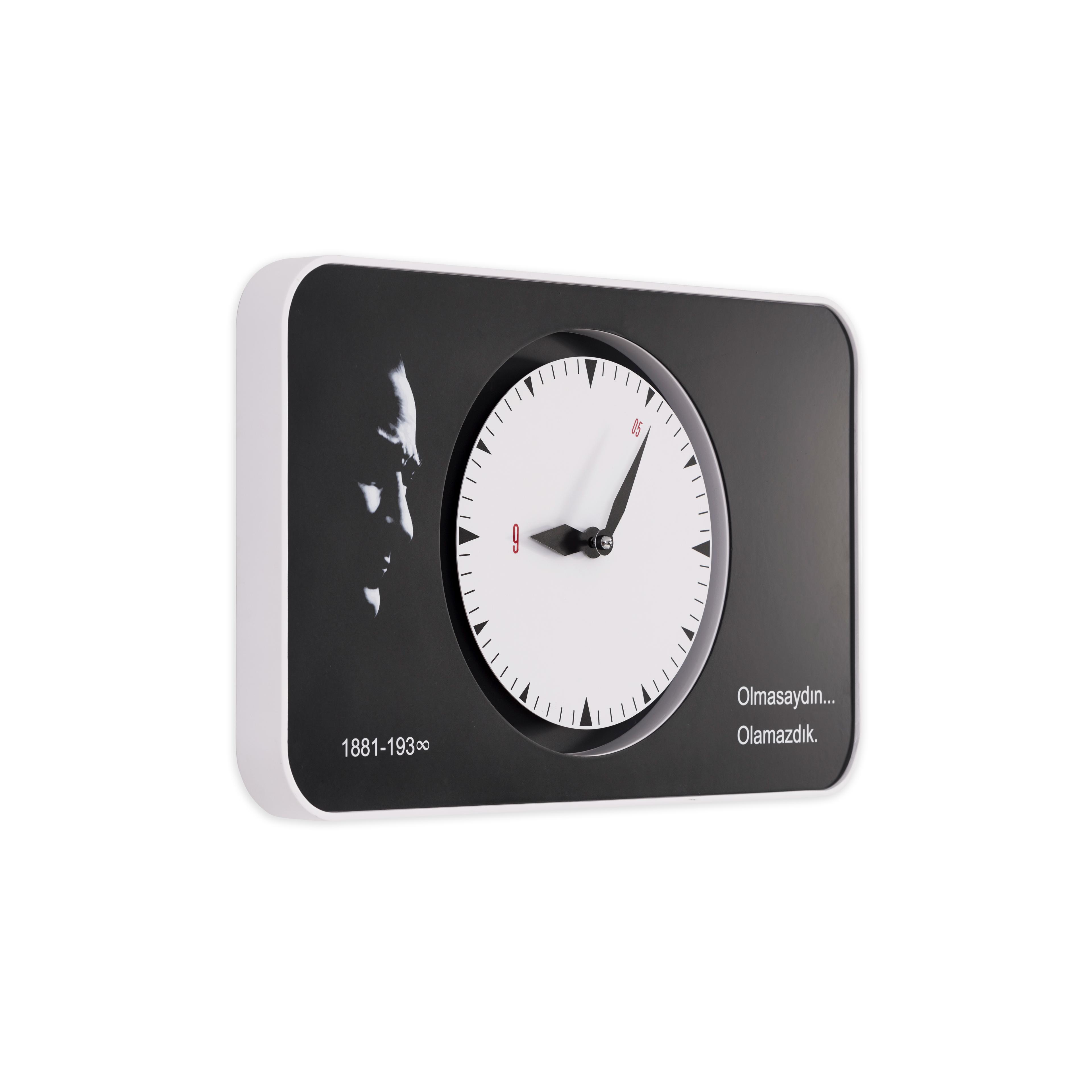 Bandırma Wall Clock 80 CM Patented Magnetic Dial System, Adjustable Hands, Fiberglass and Aluminum Design