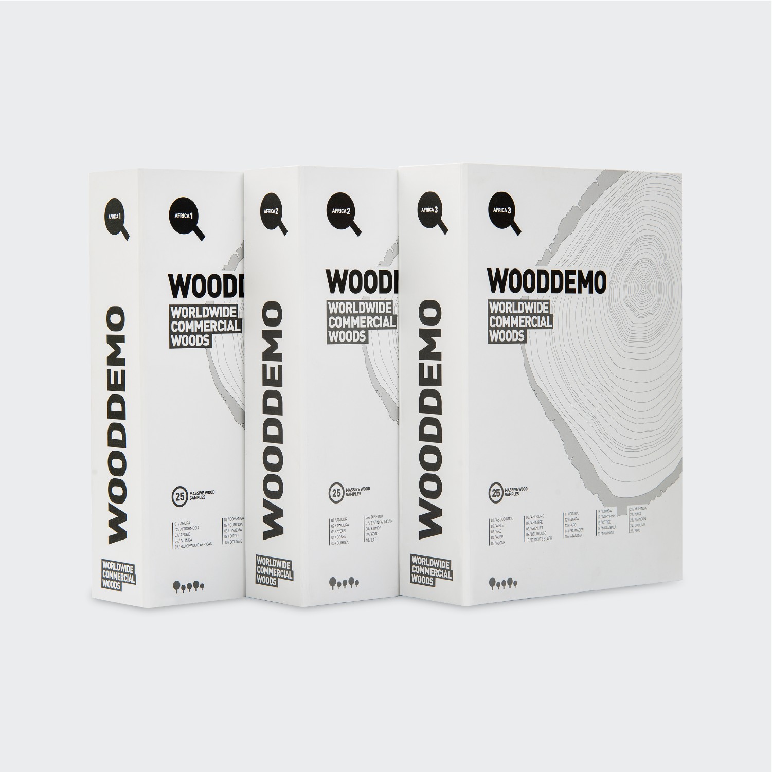 Wooddemo Africa 1-2-3 Ahşap Kataloğu - Dokunmak ve Hissetmek için 75 Masif Ahşap Örneği: Afrika Sertağaçlarını, Cilalı ve İşlenmemiş Ahşapları Keşfedin