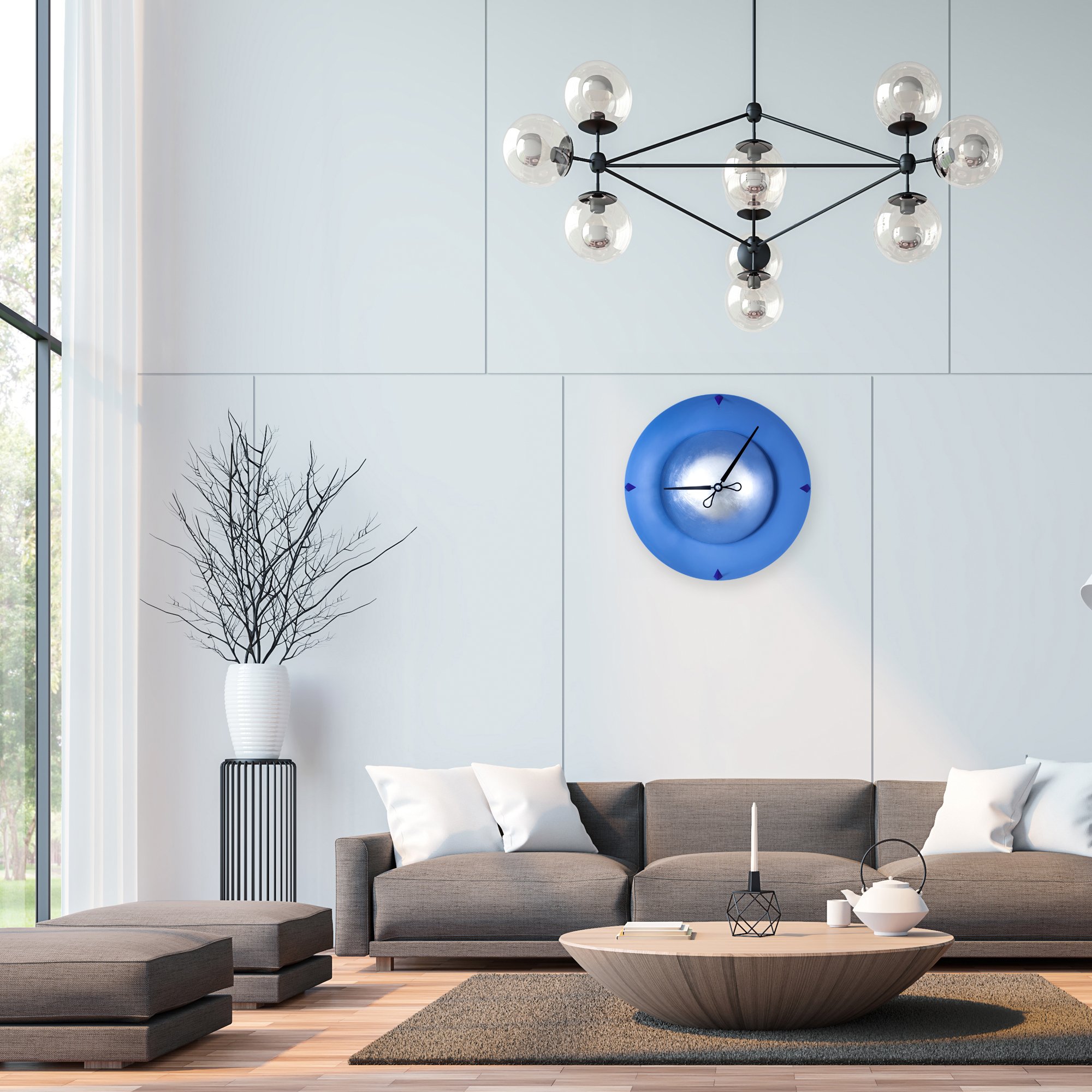 SY Time Hagia Sophia 100 CM Wall Clock Patented Magnetic Dial System, Adjustable Arms, Fiberglass and Aluminum Design