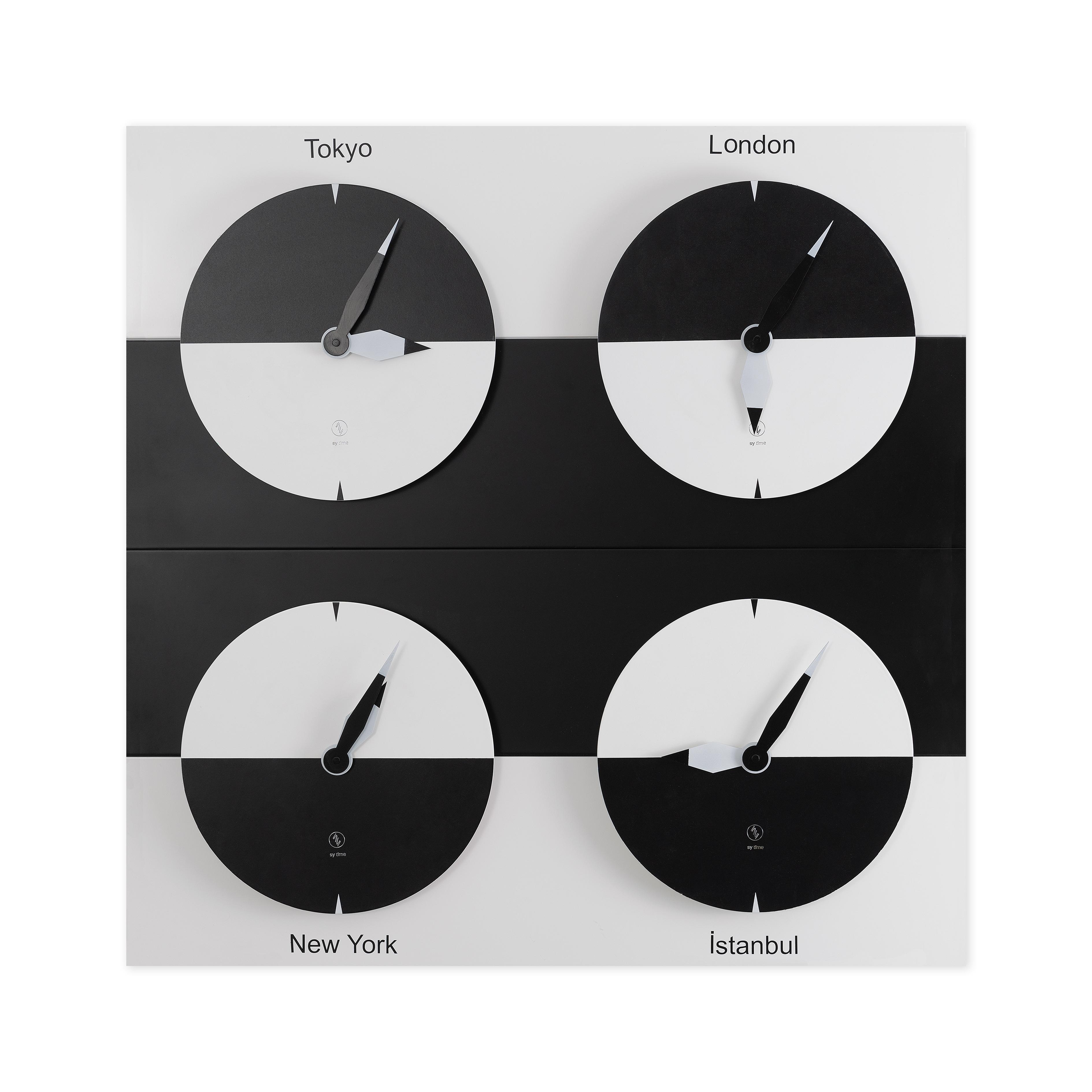 SY Time Phrygian Hotel Wall Clock / Reception Clock Patented Magnetic Dial System, Adjustable Hands, Fiberglass and Aluminum Design