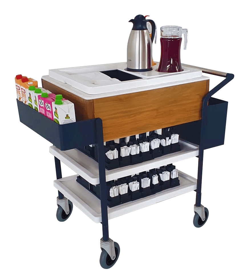 Versatile Serving Trolleys - Stainless Steel, Teak, Fiberglass Multi-Purpose, Meat&Fish, Standard, Classic Serving Trolleys for Indoor/Outdoor Use - Multi Service Cart