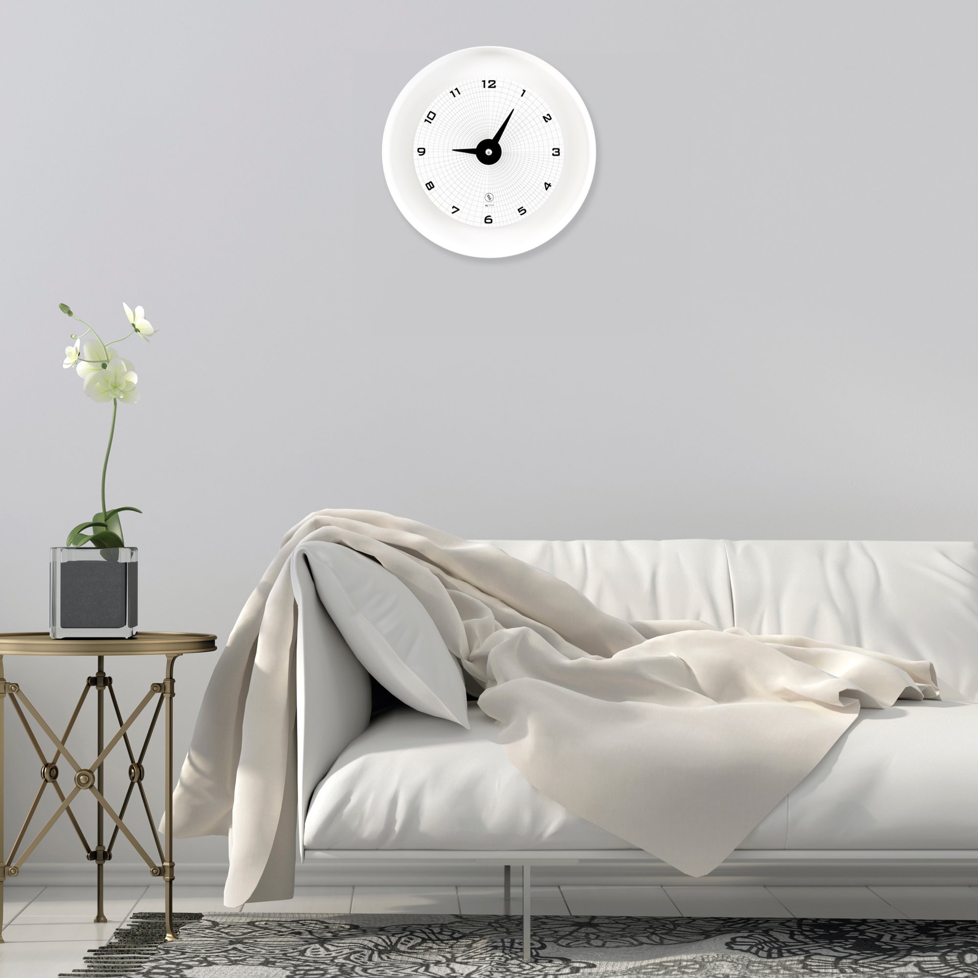 SY Time Adrasan 50 CM Wall Clock - 9311 Patented Magnetic Dial System, Adjustable Hands, Fiberglass and Aluminum Design