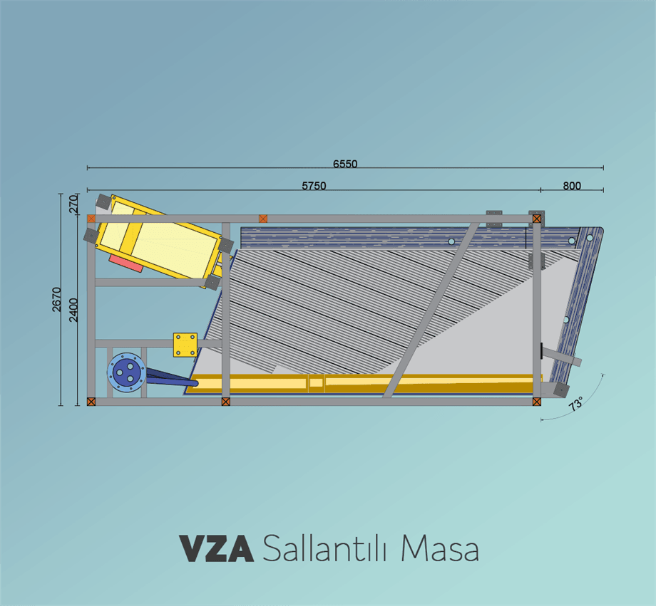 VZA MINING CONCENTRATOR TABLE 3 LAYERS