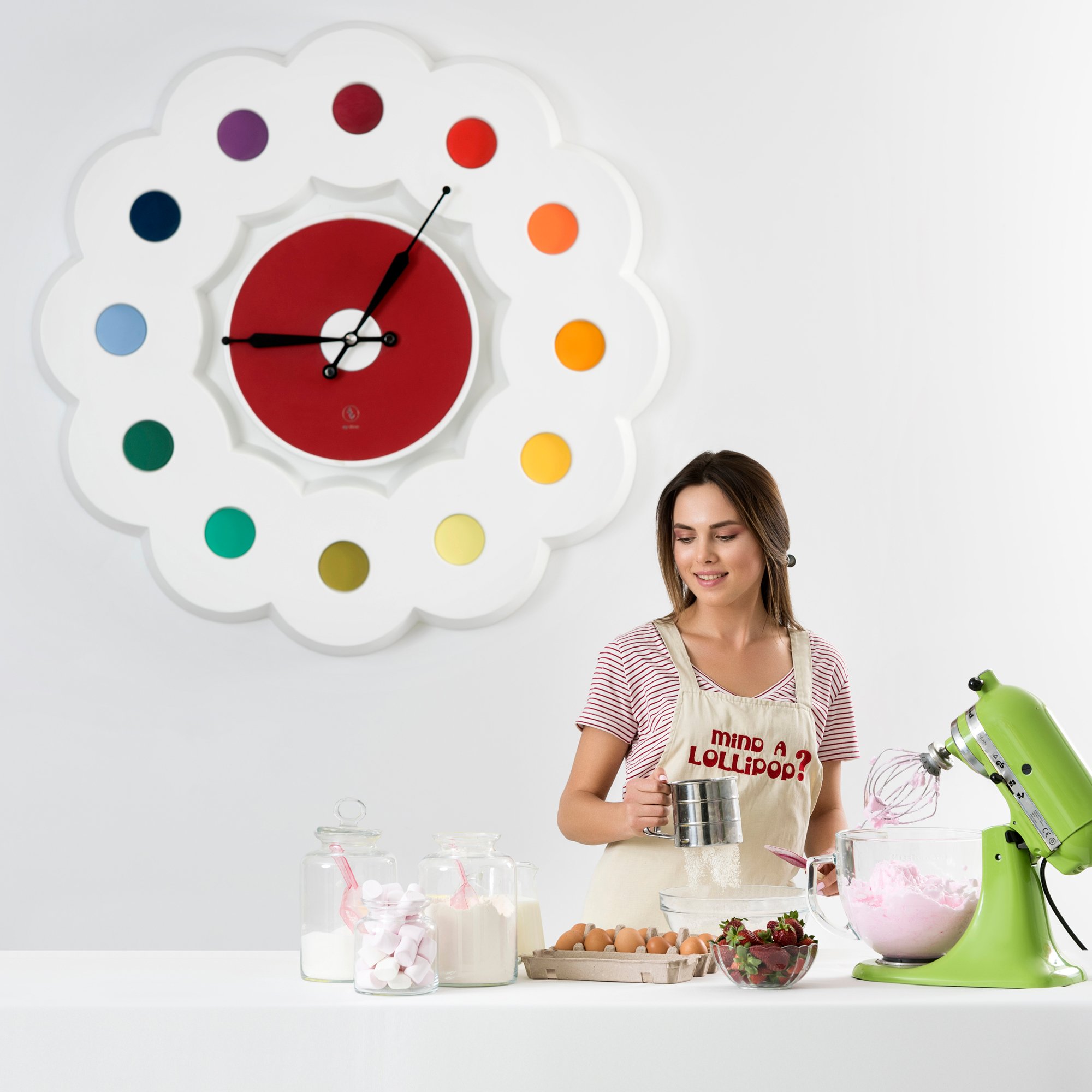 SY Time Hitit 120 CM Wall Clock Patented Magnetic Dial System, Adjustable Arms, Fiberglass and Aluminum Design