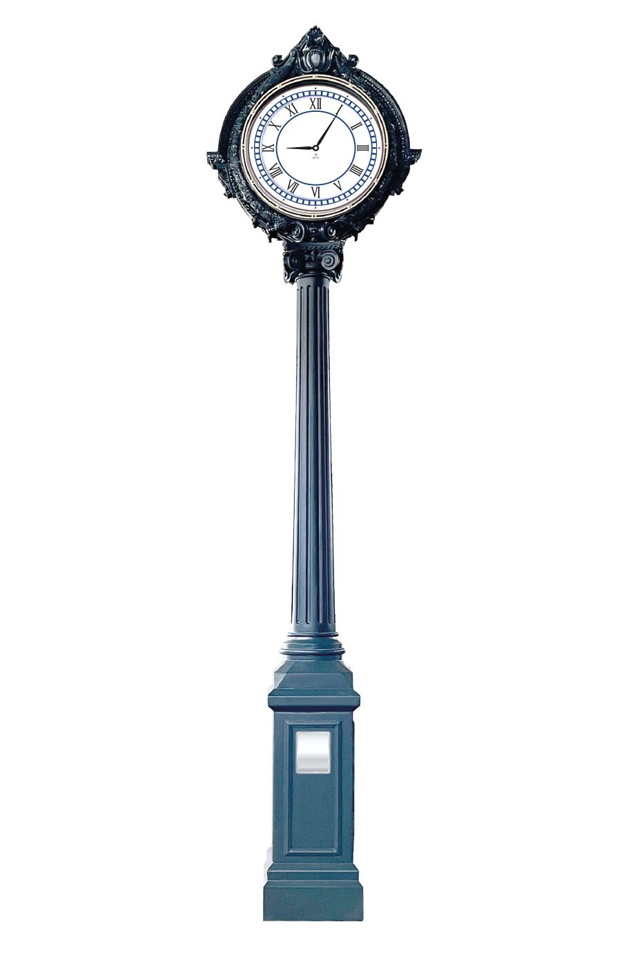 PERA Street Clock 570 CM Patented Magnetic Dial System, Adjustable Hands, Fiberglass and Aluminum Design