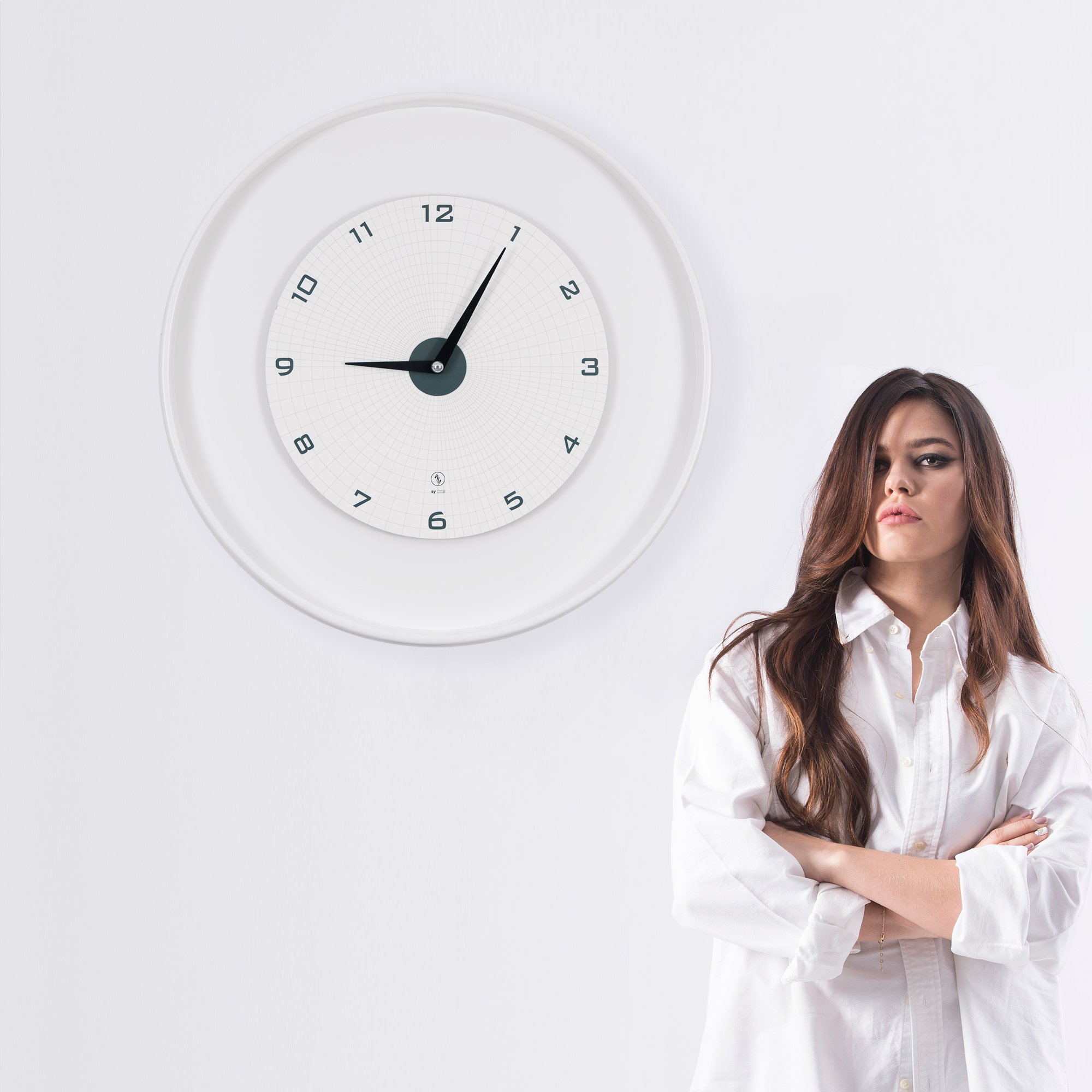 SY Time Adrasan 80 CM Duvar Saati Patentli Manyetik Kadran Sistemi, Ayarlanabilir Kollar, Fiberglas ve Alüminyum Tasarım