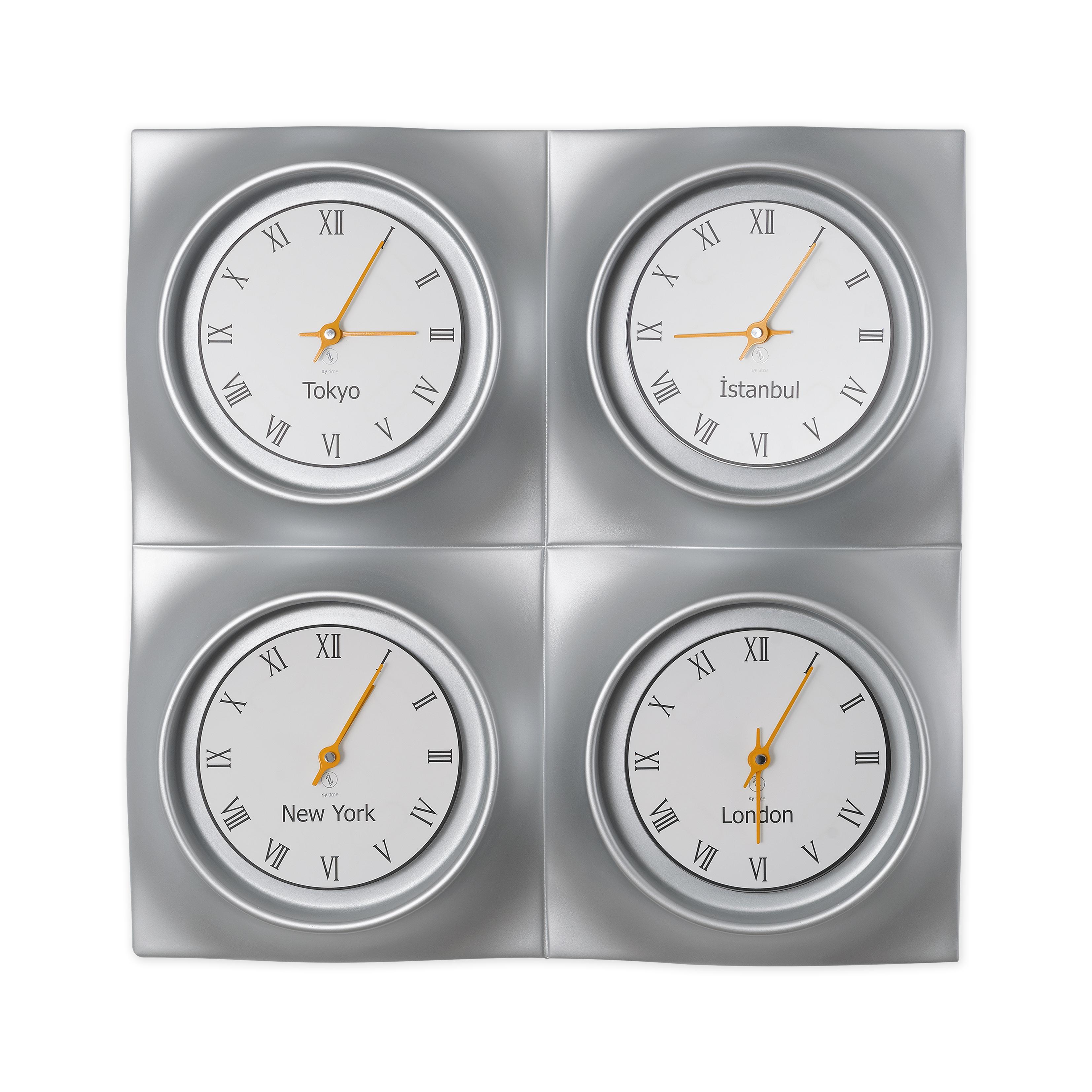 SY Time Avşa Hotel Wall Clock / Reception Clock Patented Magnetic Dial System, Adjustable Hands, Fiberglass and Aluminum Design