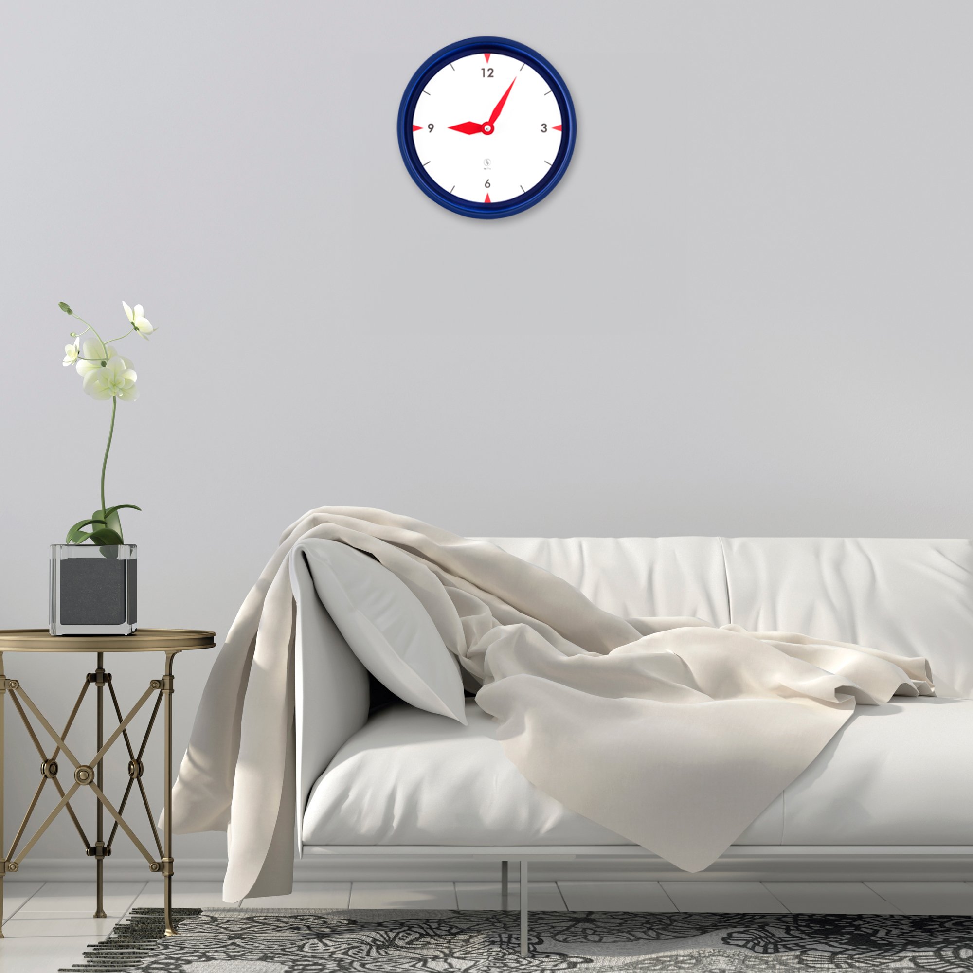 SY Time Iasos 40 CM Duvar Saati - 5993 Patentli Manyetik Kadran Sistemi, Ayarlanabilir Kollar, Fiberglas ve Alüminyum Tasarım