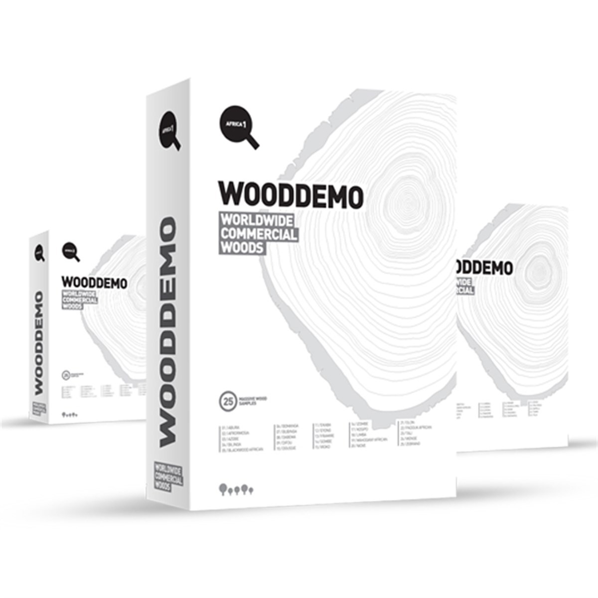 Wooddemo Africa 1-2-3 Wood Catalog - 75 Solid Wood Samples for Touch & Feel: Explore African Hardwoods, Polished and Untreated Wood