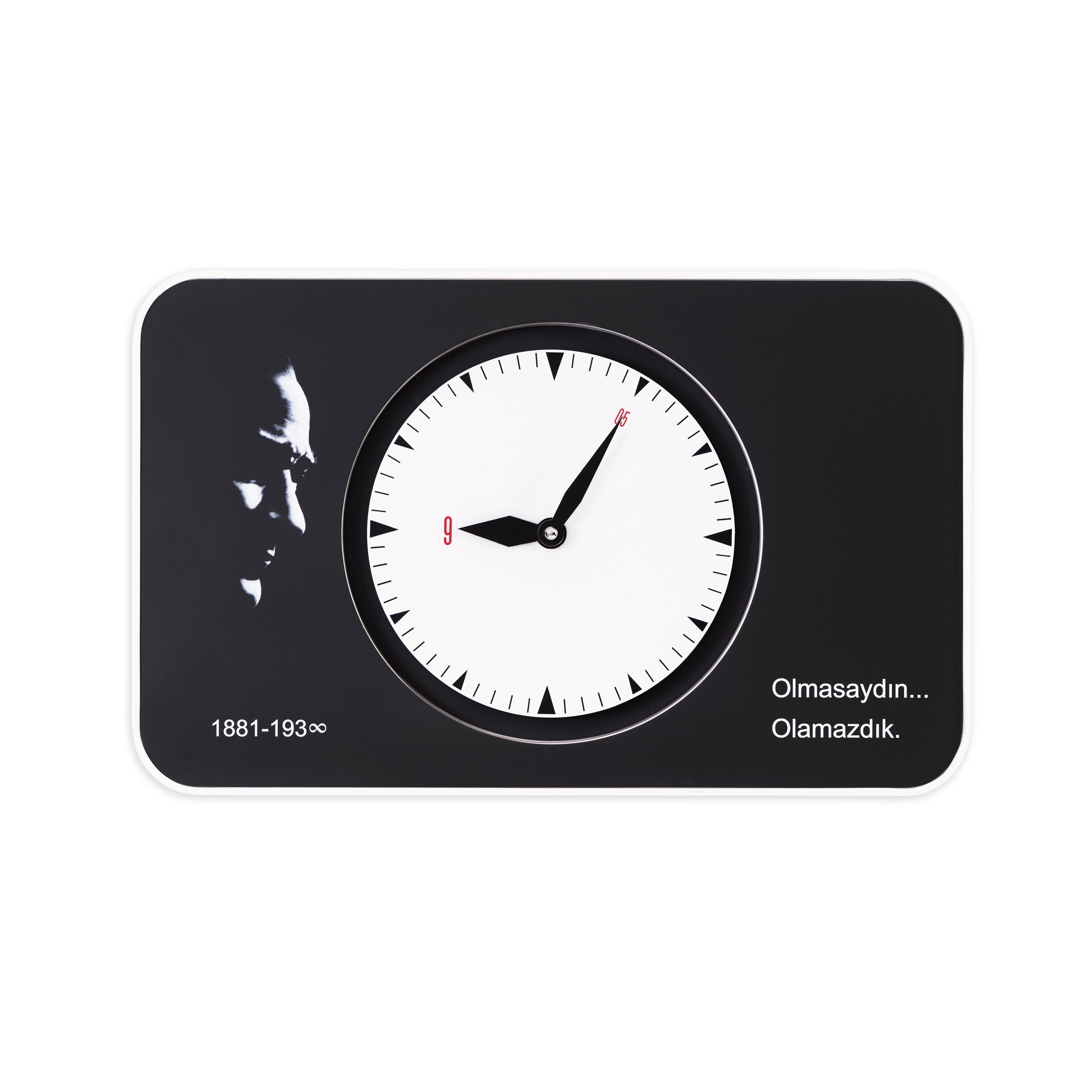 Bandırma Wall Clock 80 CM Patented Magnetic Dial System, Adjustable Hands, Fiberglass and Aluminum Design